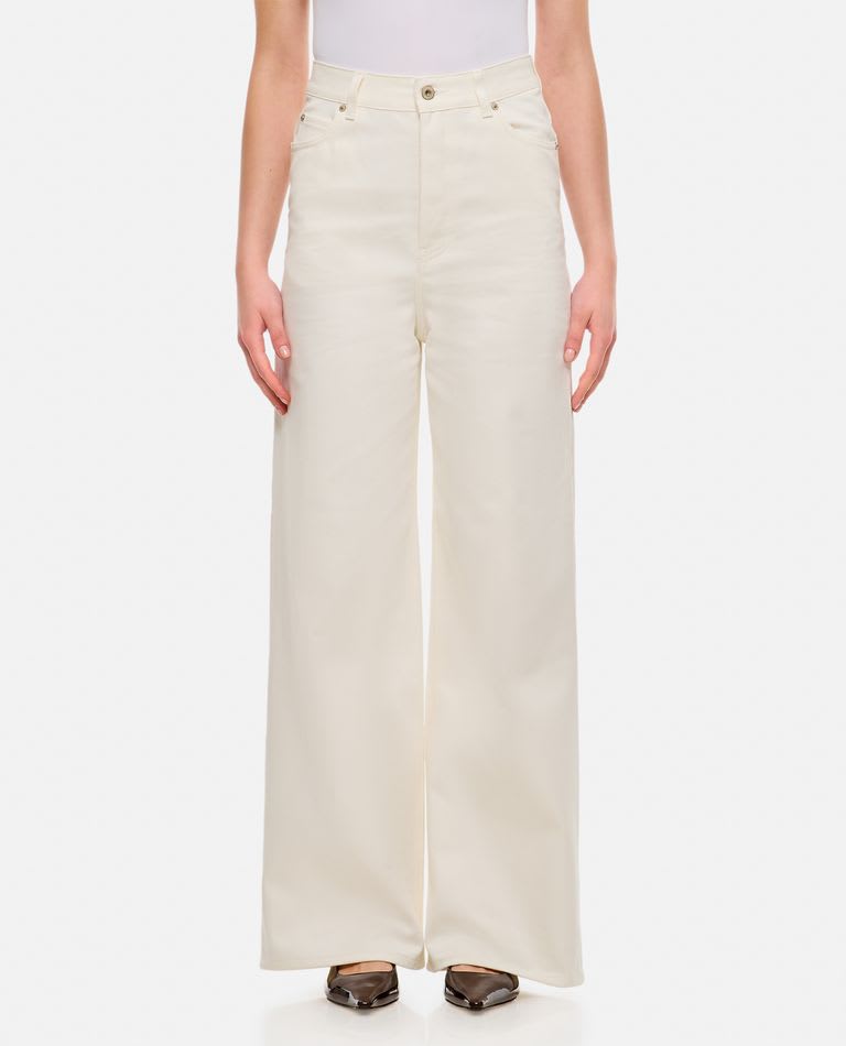 Shop Loewe High Waisted Jeans In White