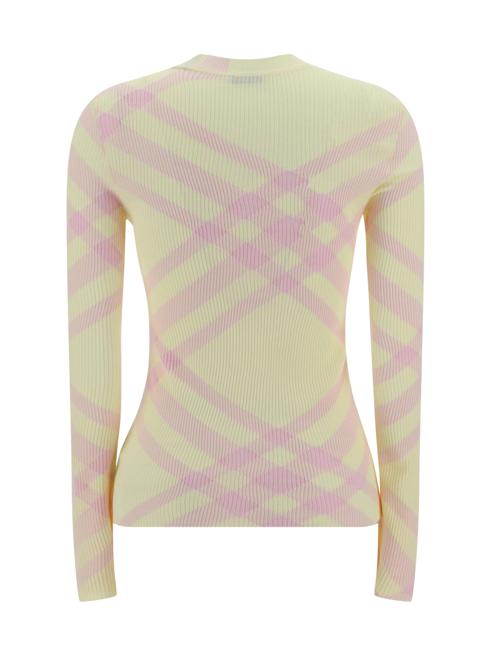Shop Burberry Sweater In Sherbet Ip Check