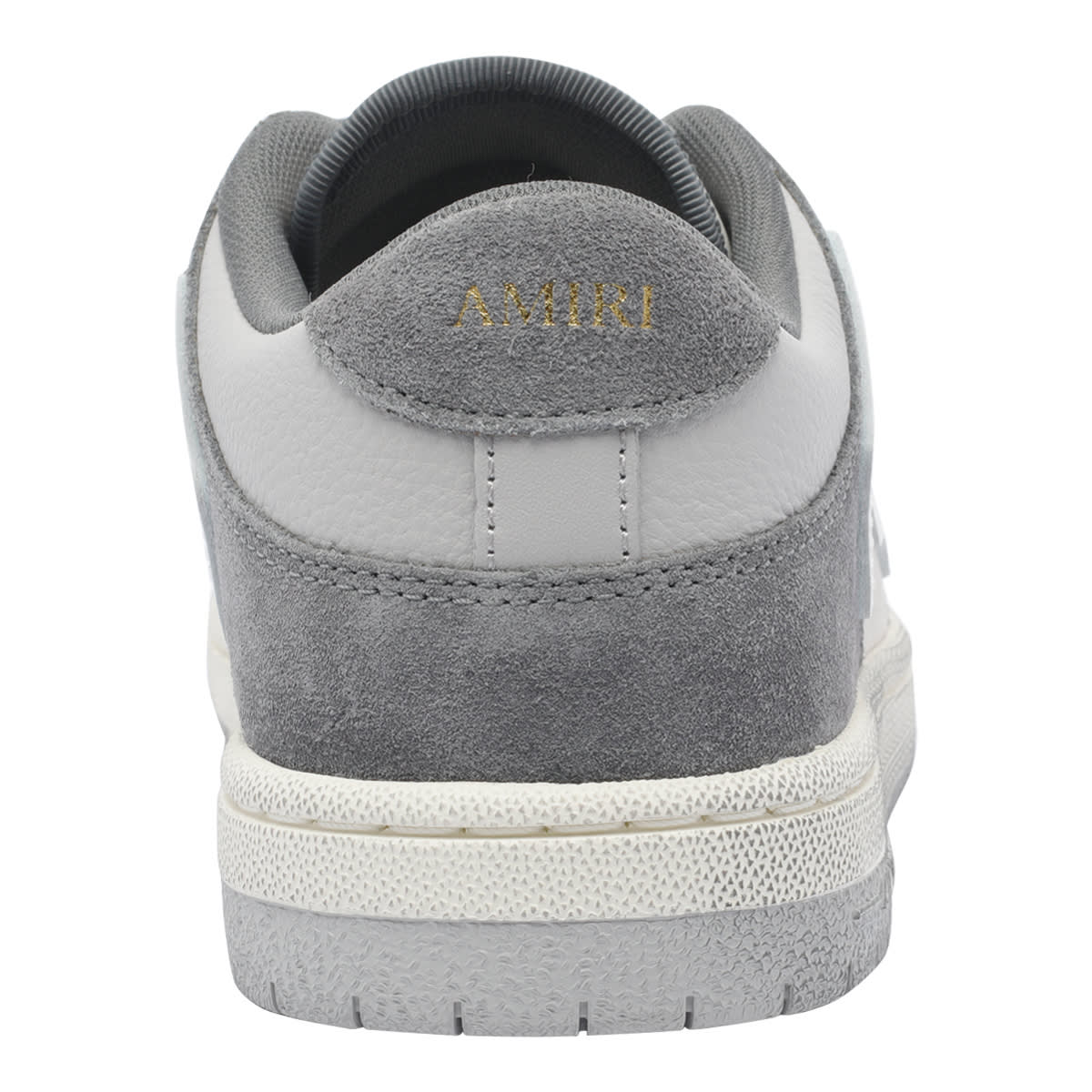 Amiri Distressed Low Top Sneakers With Skeleton Detail In Gray