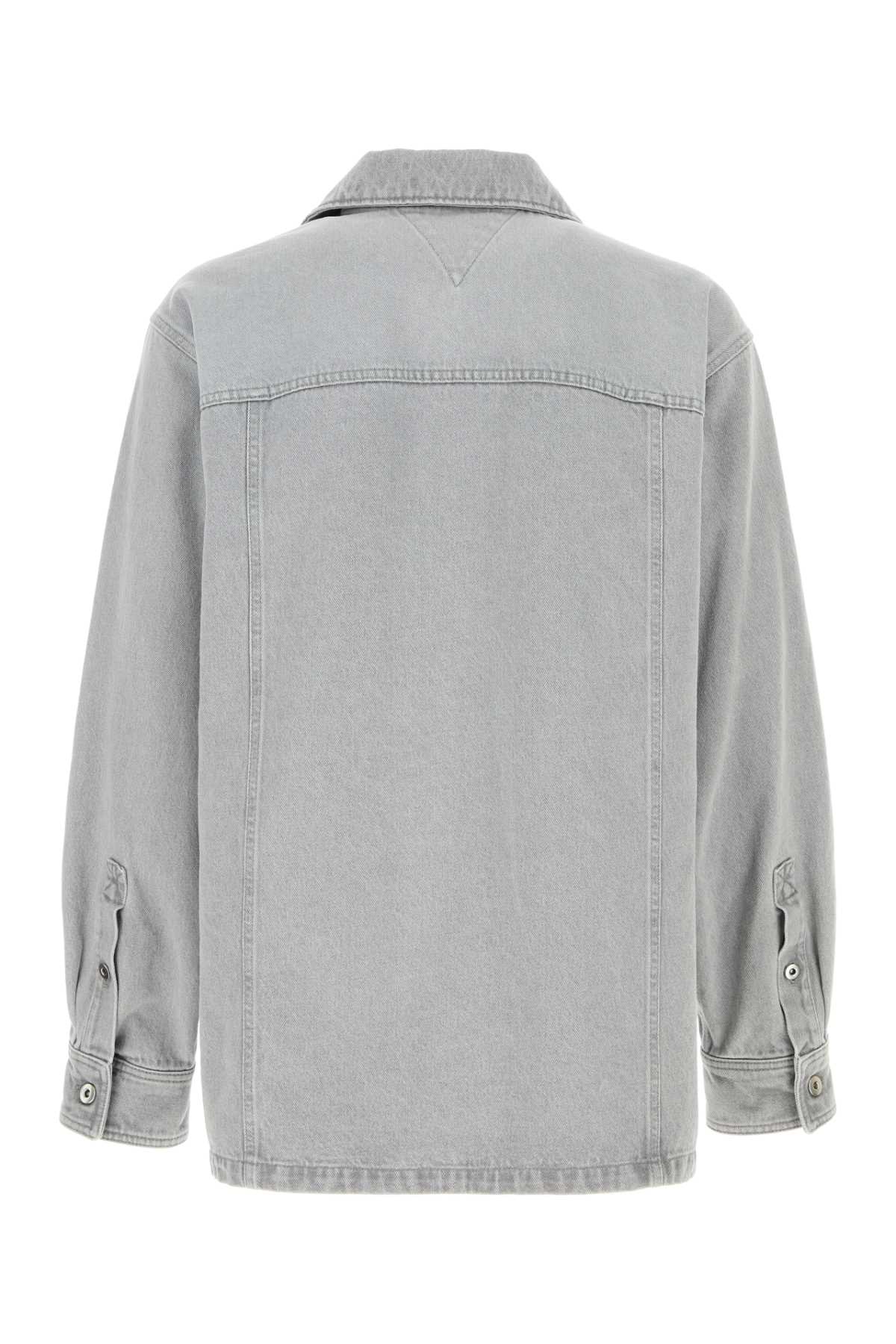 Bottega Veneta Denim Shirt In Lightgrey