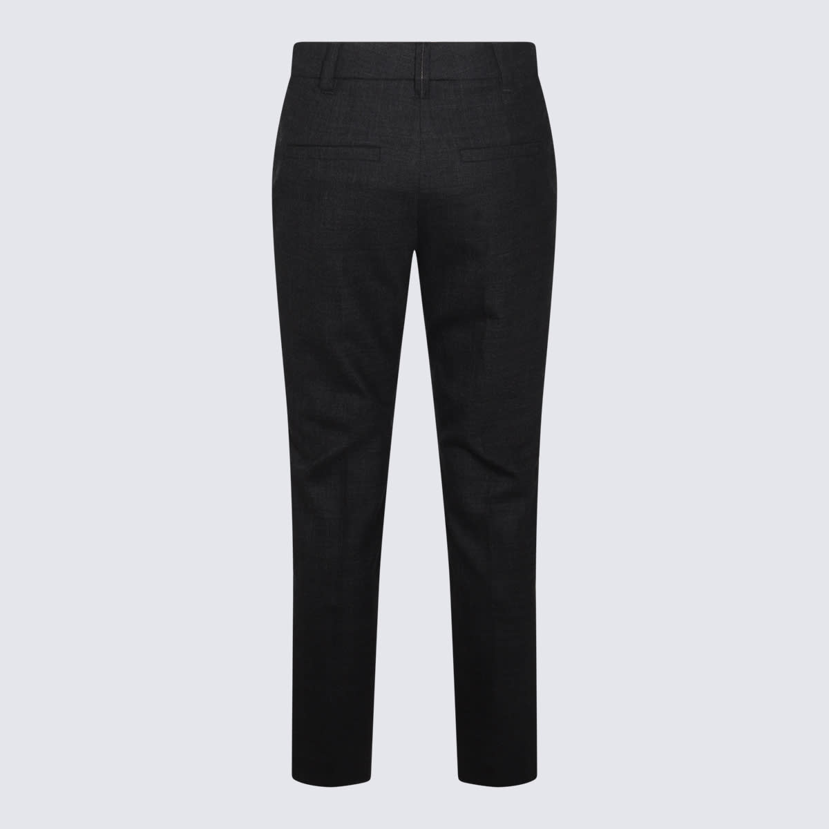 Shop Brunello Cucinelli Black Wool Pants