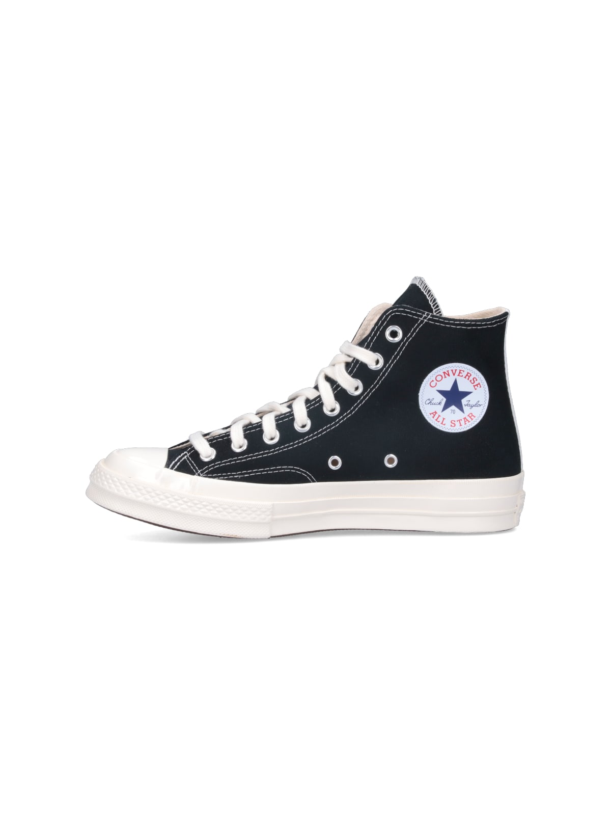 Comme Des Garçons Play High Top Converse Chuck 70 Sneakers In Black