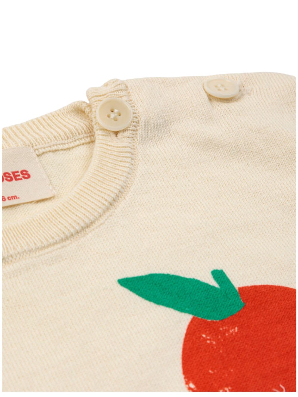 Shop Bobo Choses Baby Tomato Knitted T-shirt In Off White