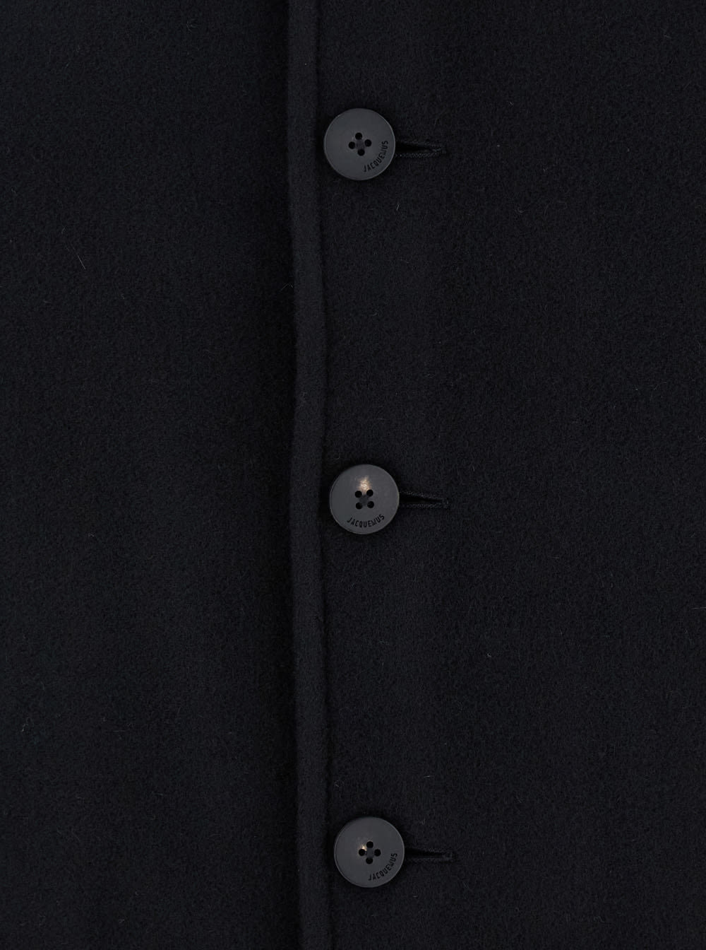 Jacquemus Black Jacket With Classic Collar And Dropped Shoulders In Wool Man In Black