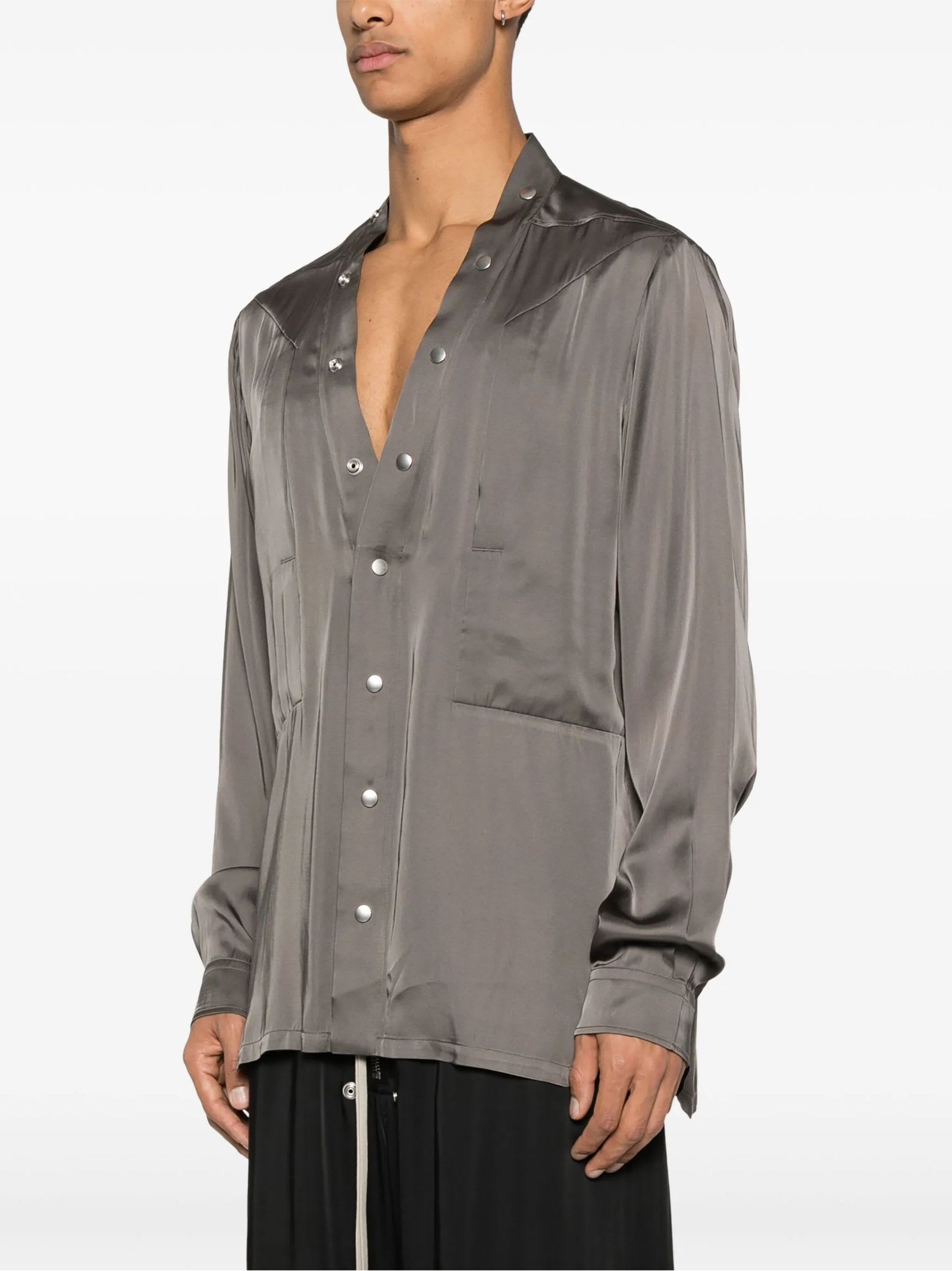 Rick Owens Shirts Brown In Dust