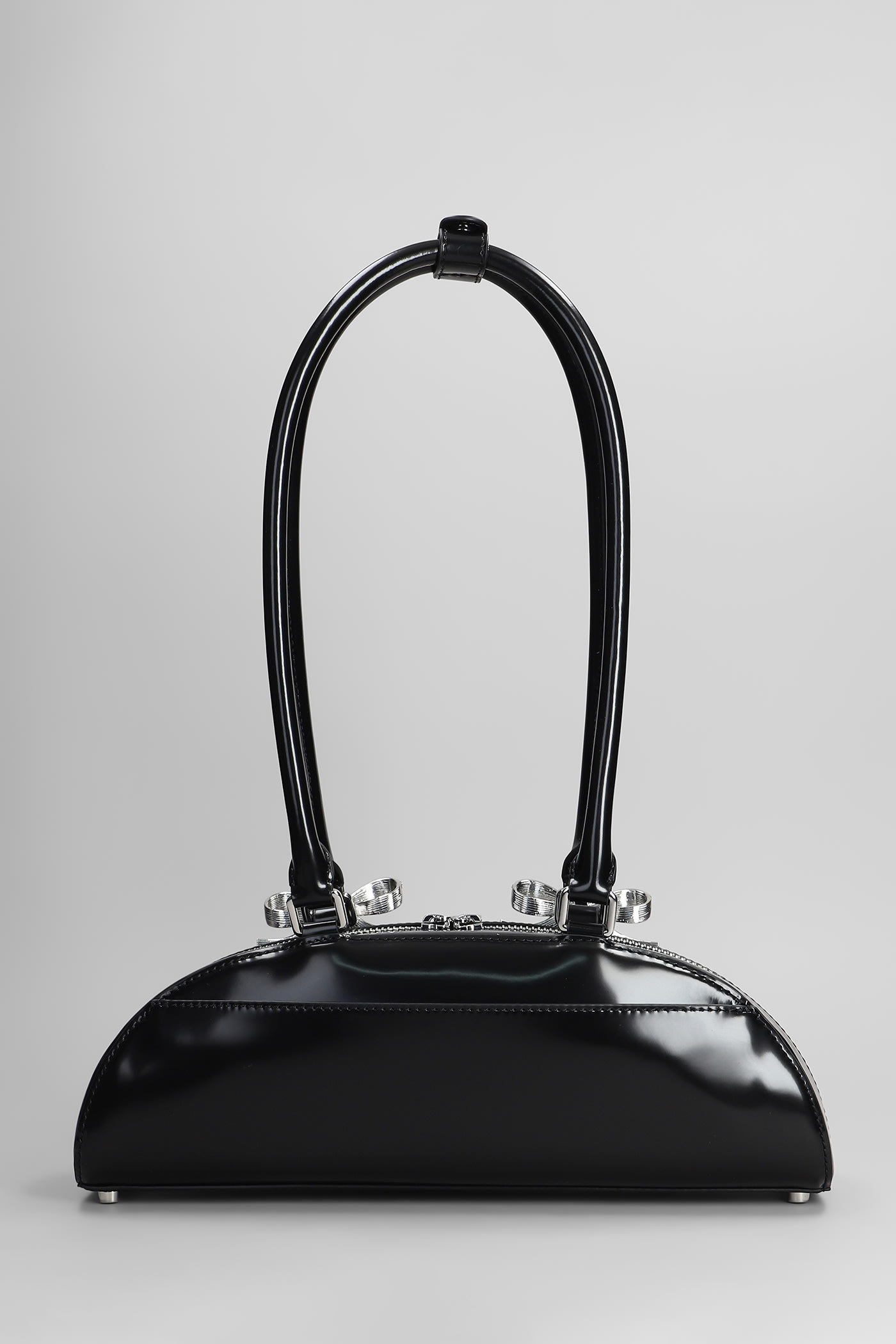 Self-portrait Curved Shoulder Bag In Black