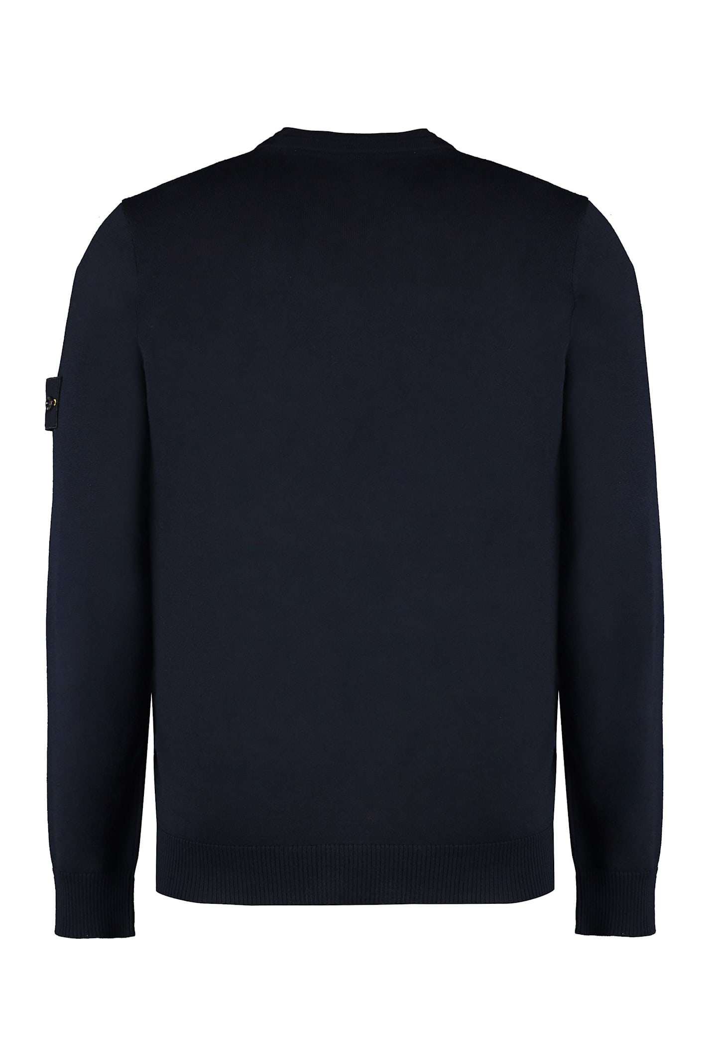 Shop Stone Island Knit Wool Blend Pullover In Blue