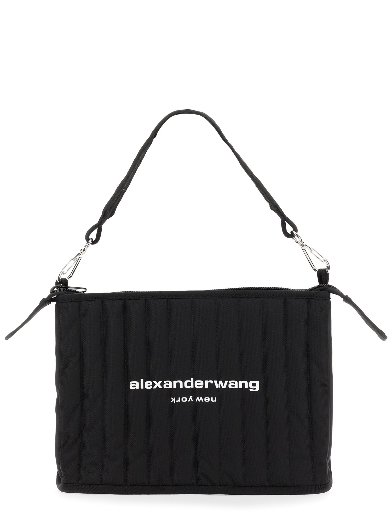 Shop Alexander Wang Elite Tech Shoulder Bag In Black