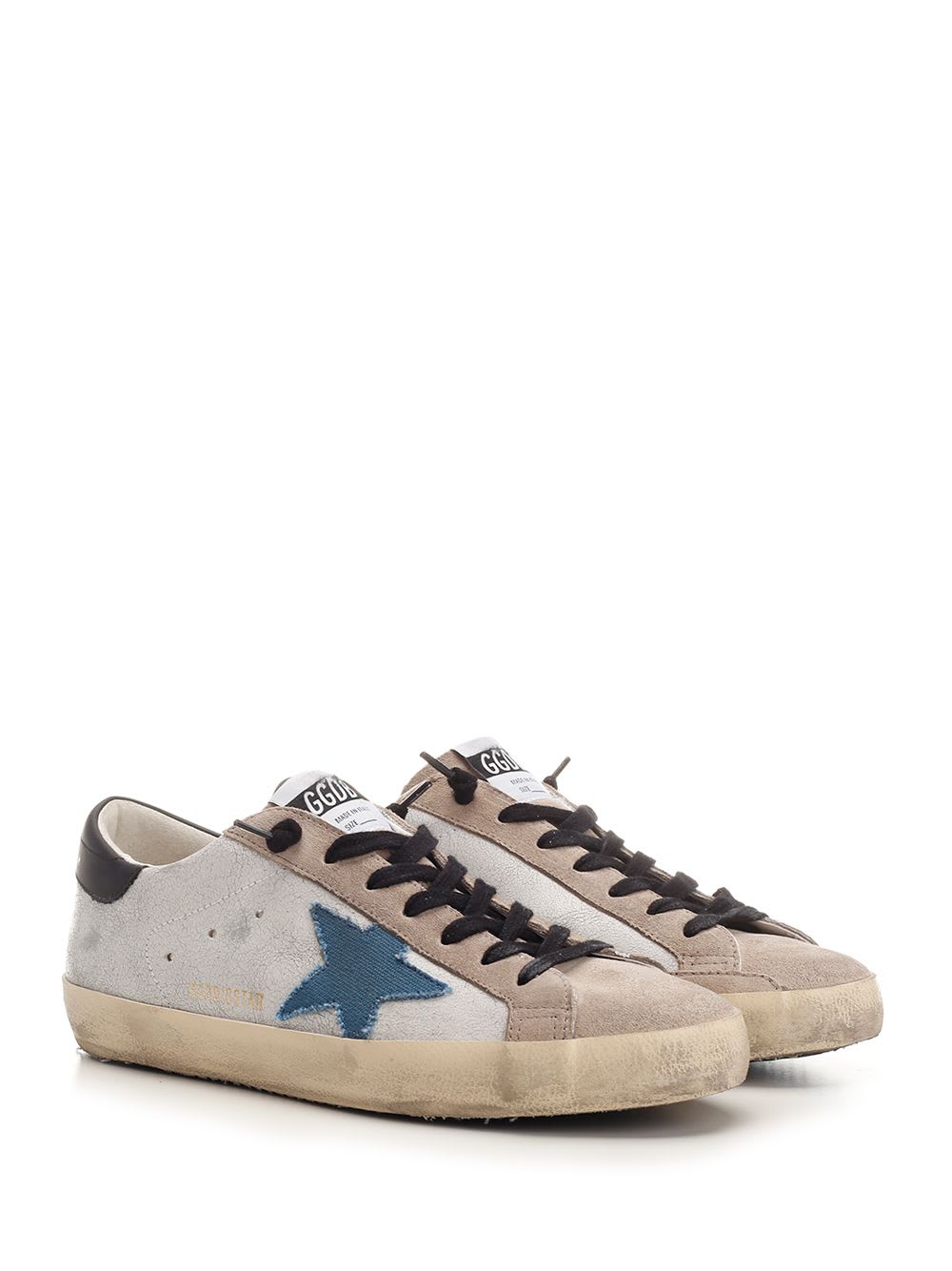 Shop Golden Goose Super Star Sneakers In Bianco