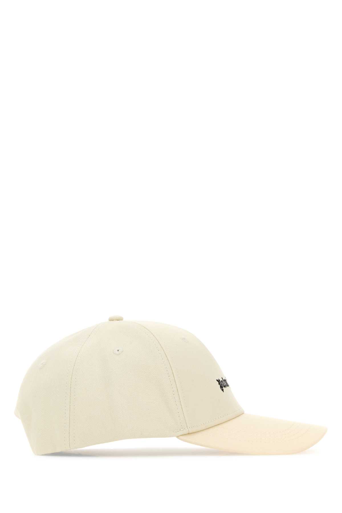 Shop Palm Angels Ivory Cotton Baseball Cap In Offwhite