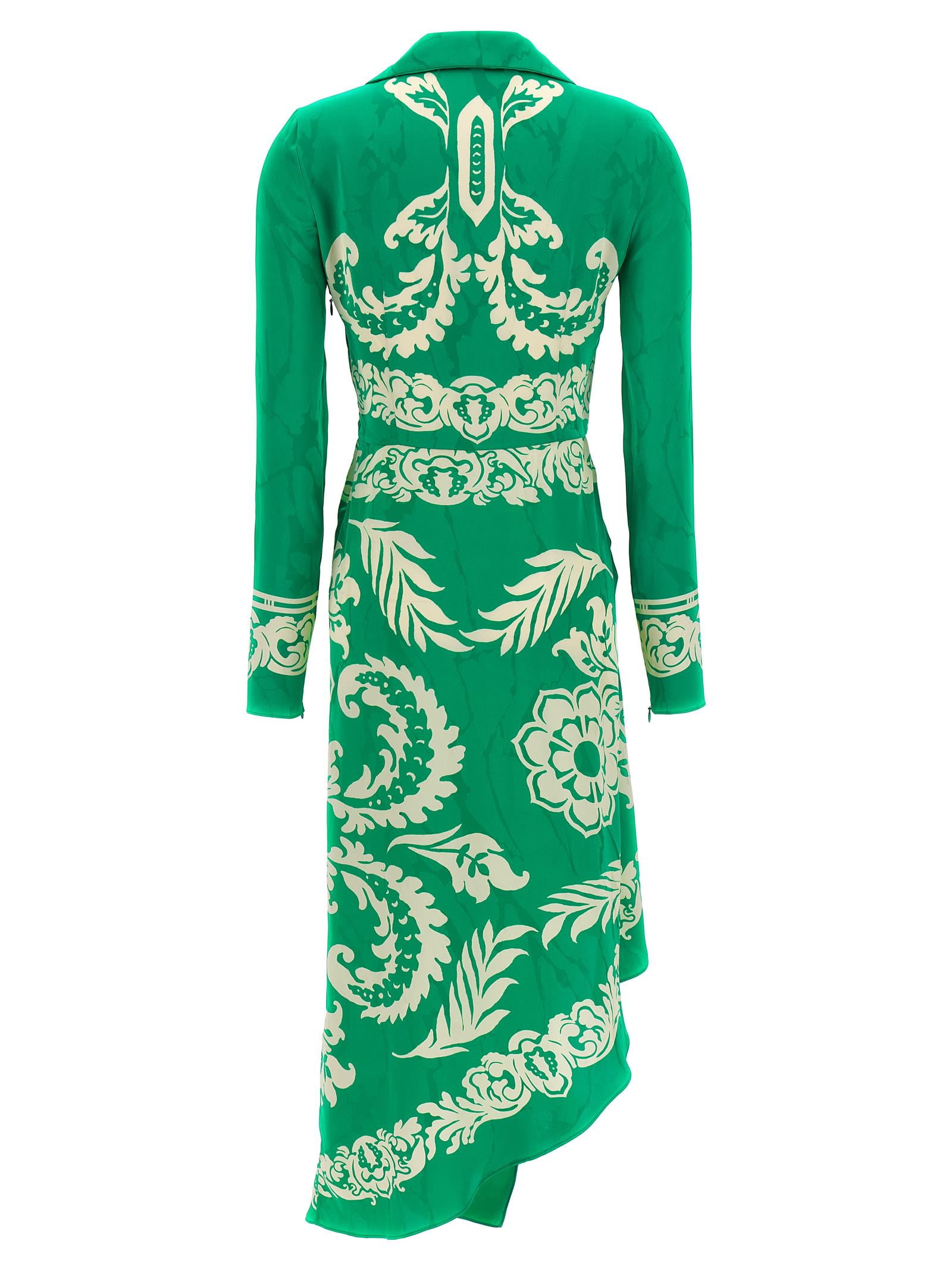 ワンピース ETRO JACQUARD MIDI DRESS Etro Wrap-effect Draped Printed Satin-jacquard Midi Dress In