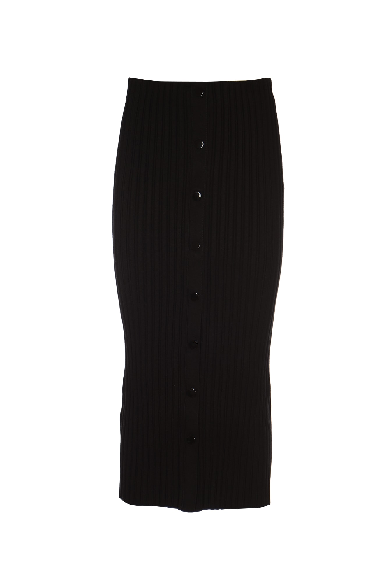 Shop Philosophy Di Lorenzo Serafini Ribbed Knit Skirt In Black