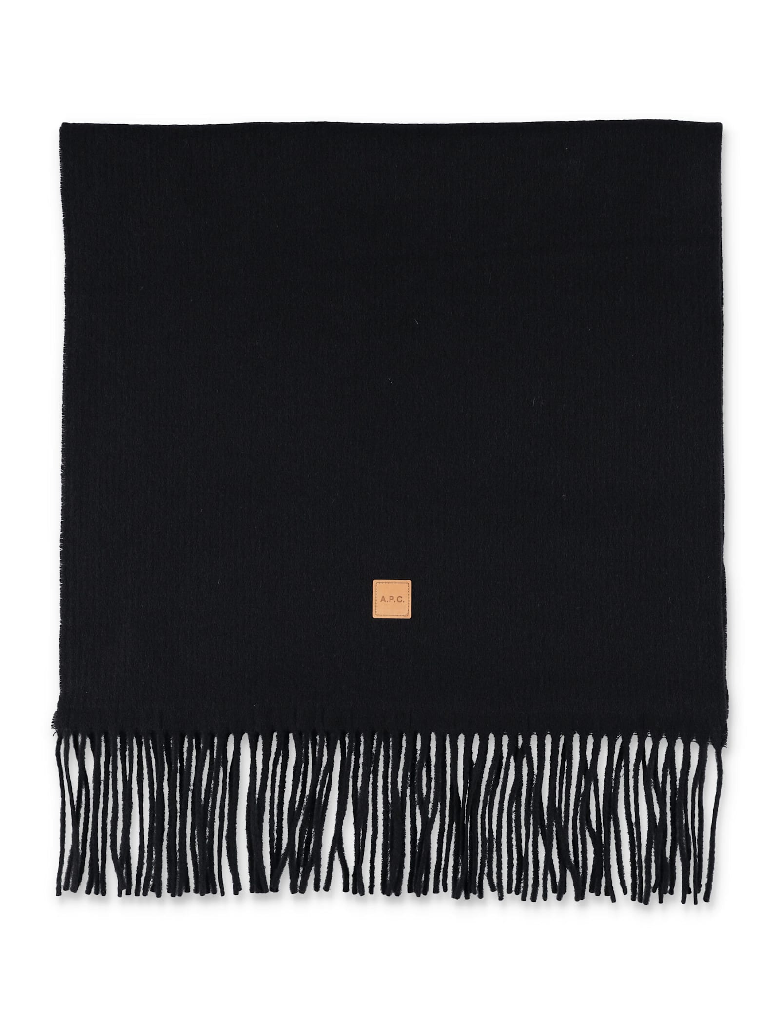 Apc A.p.c. Aria Wool Scarf With Logo In Black