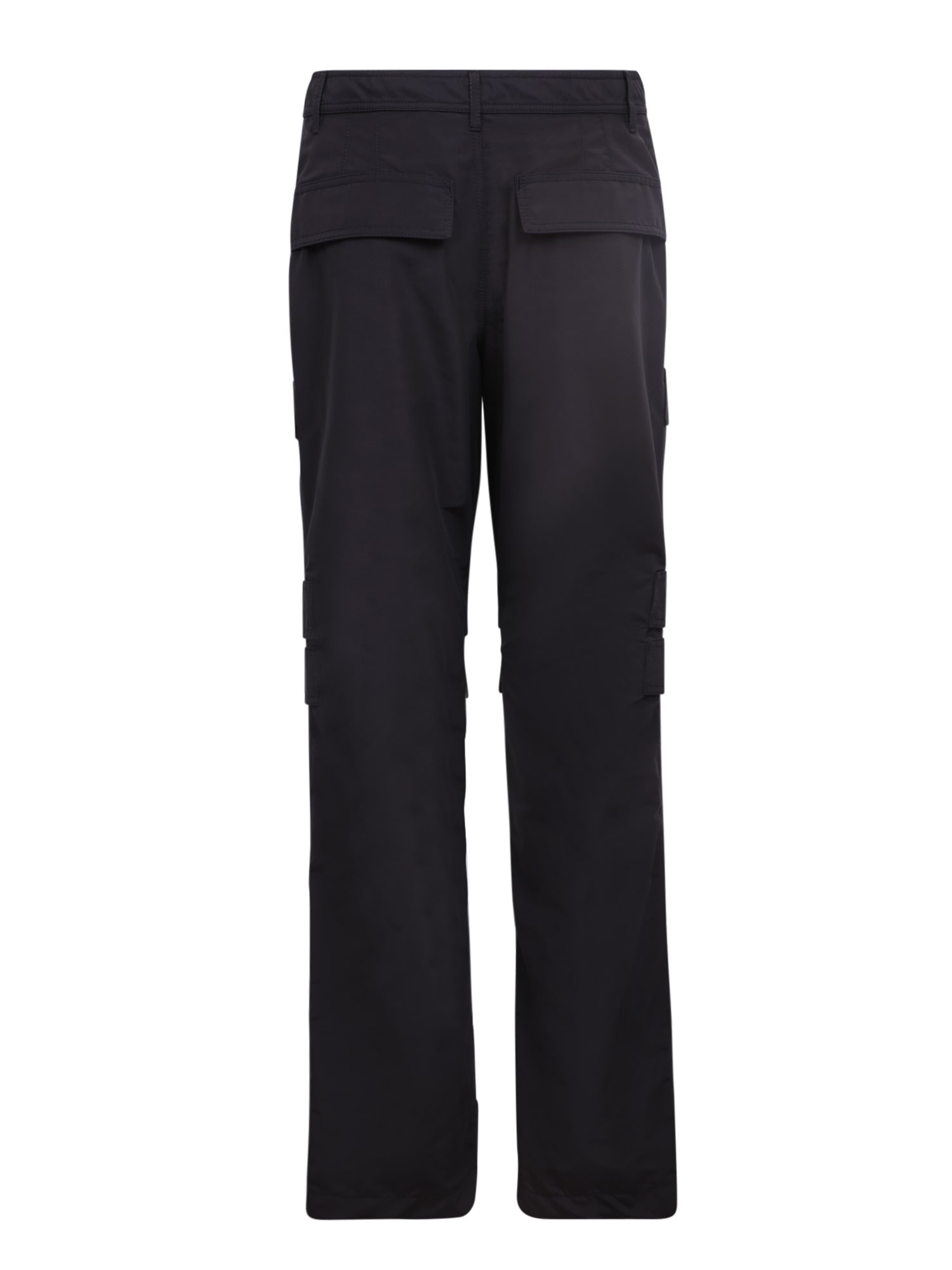 Shop Burberry Cargo Trousers In Black
