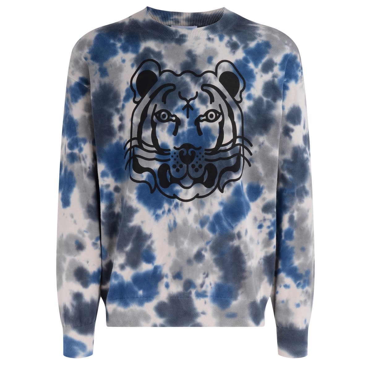 Kenzo K-tiger Blue Tie-dyed Sweatshirt