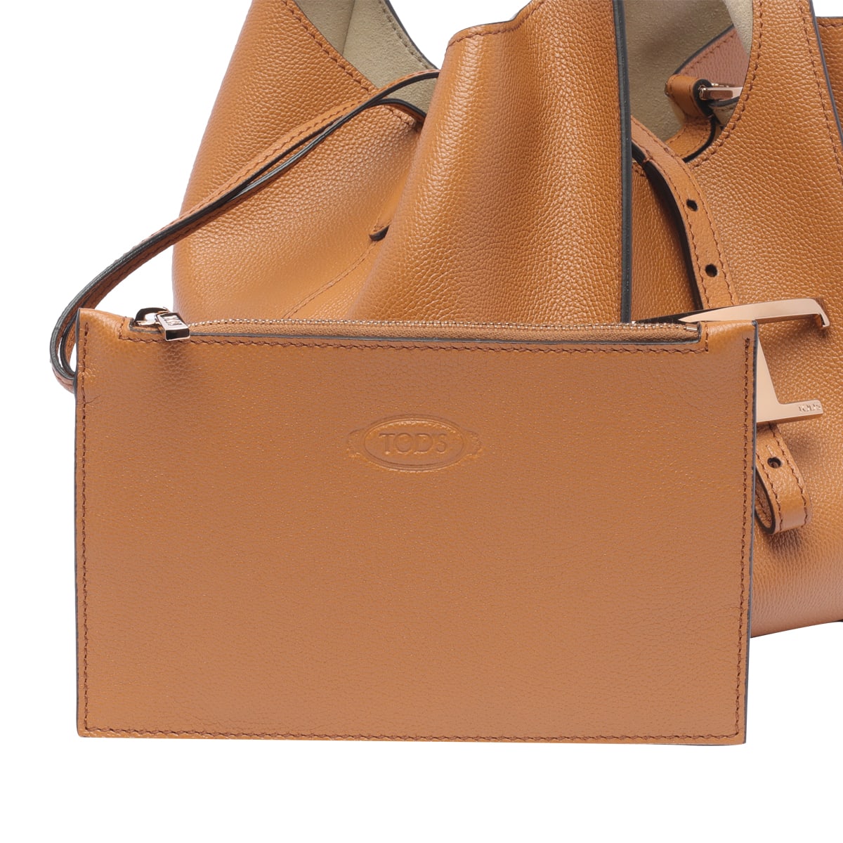 Shop Tod's T-timeless Hand Bag In Brown