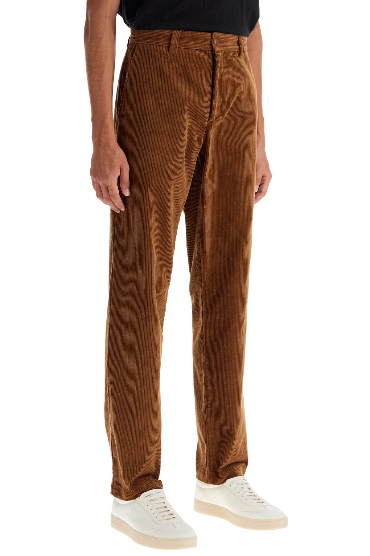 Shop Apc Corduroy Constantin Pants In Tabac (brown)