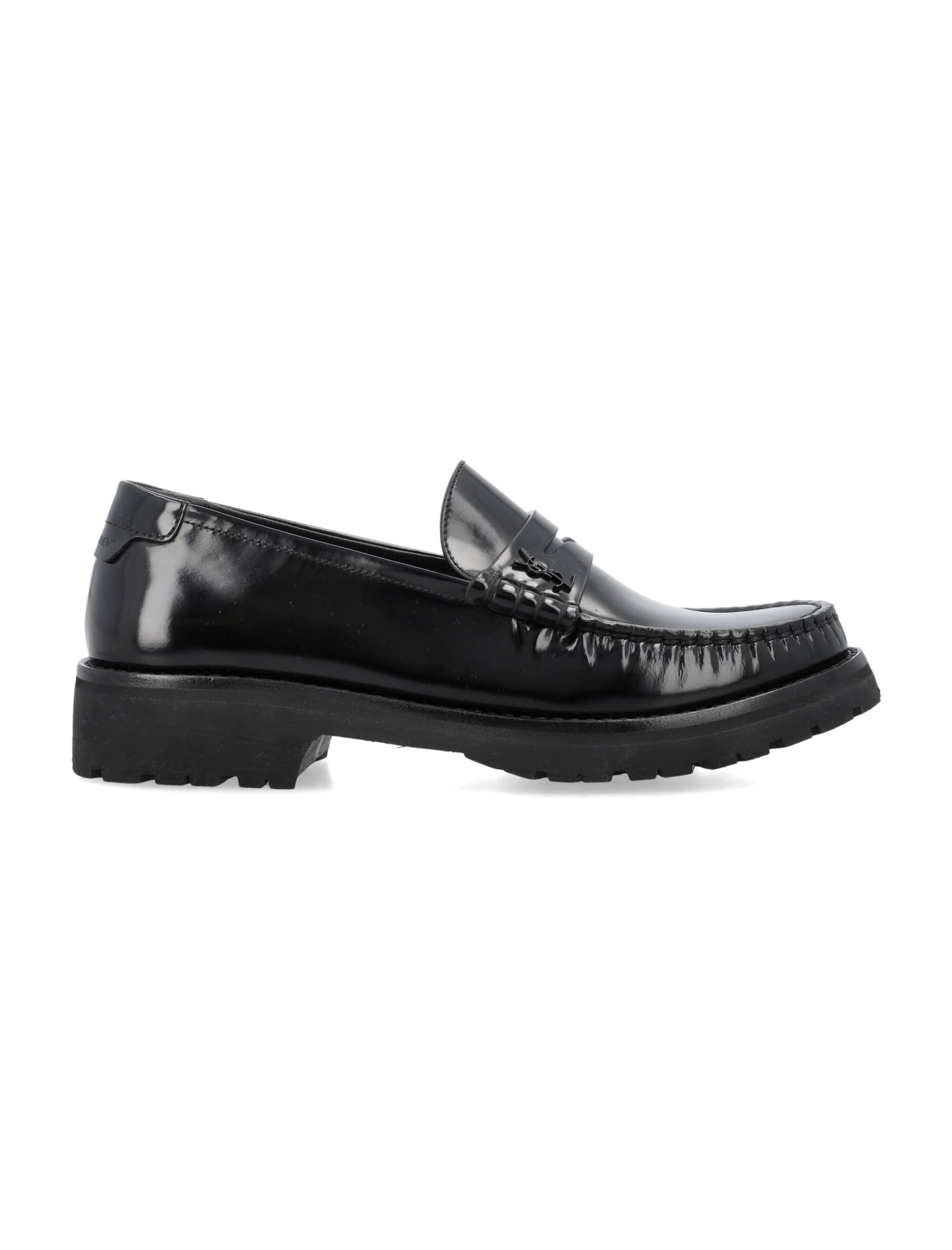 Saint Laurent Penny Loafers In Black