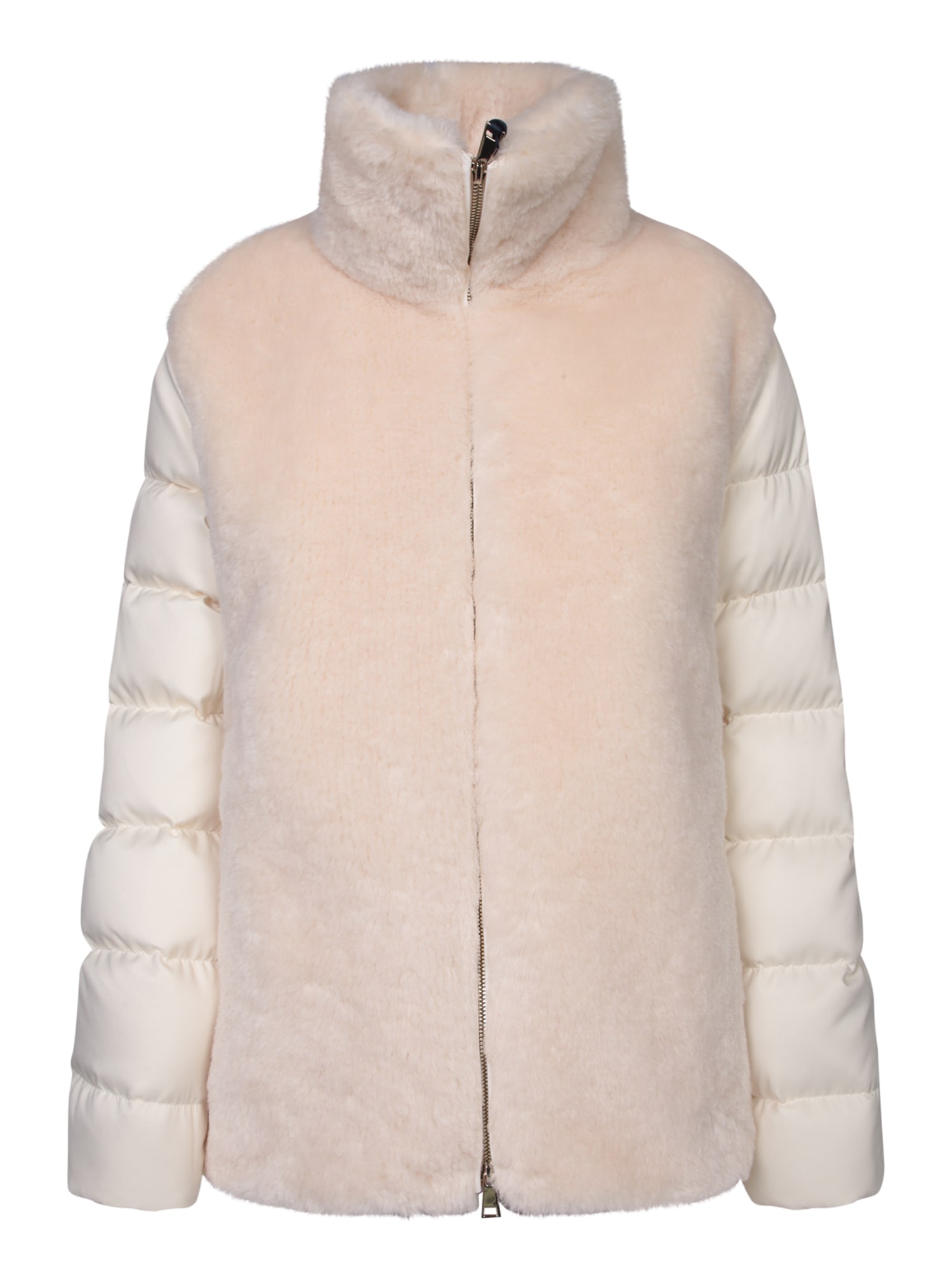 Shop Moncler Oiron White Down Jacket