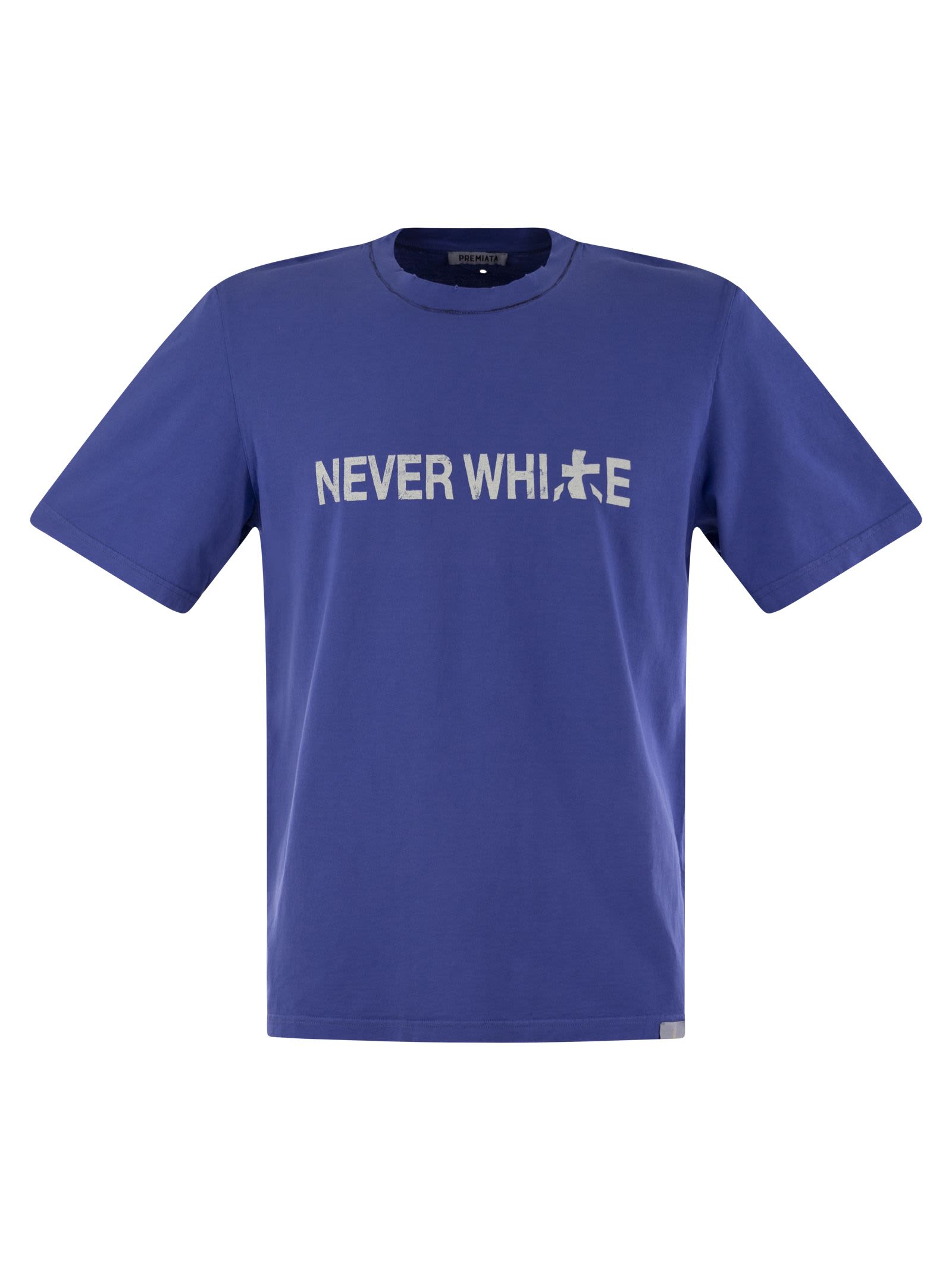 Premiata Never White Cotton T-shirt In Blue