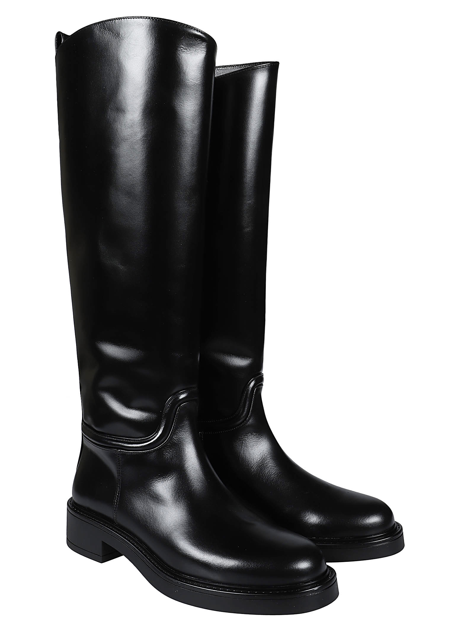 Shop Stuart Weitzman Celia Riding Boots In Blk Black