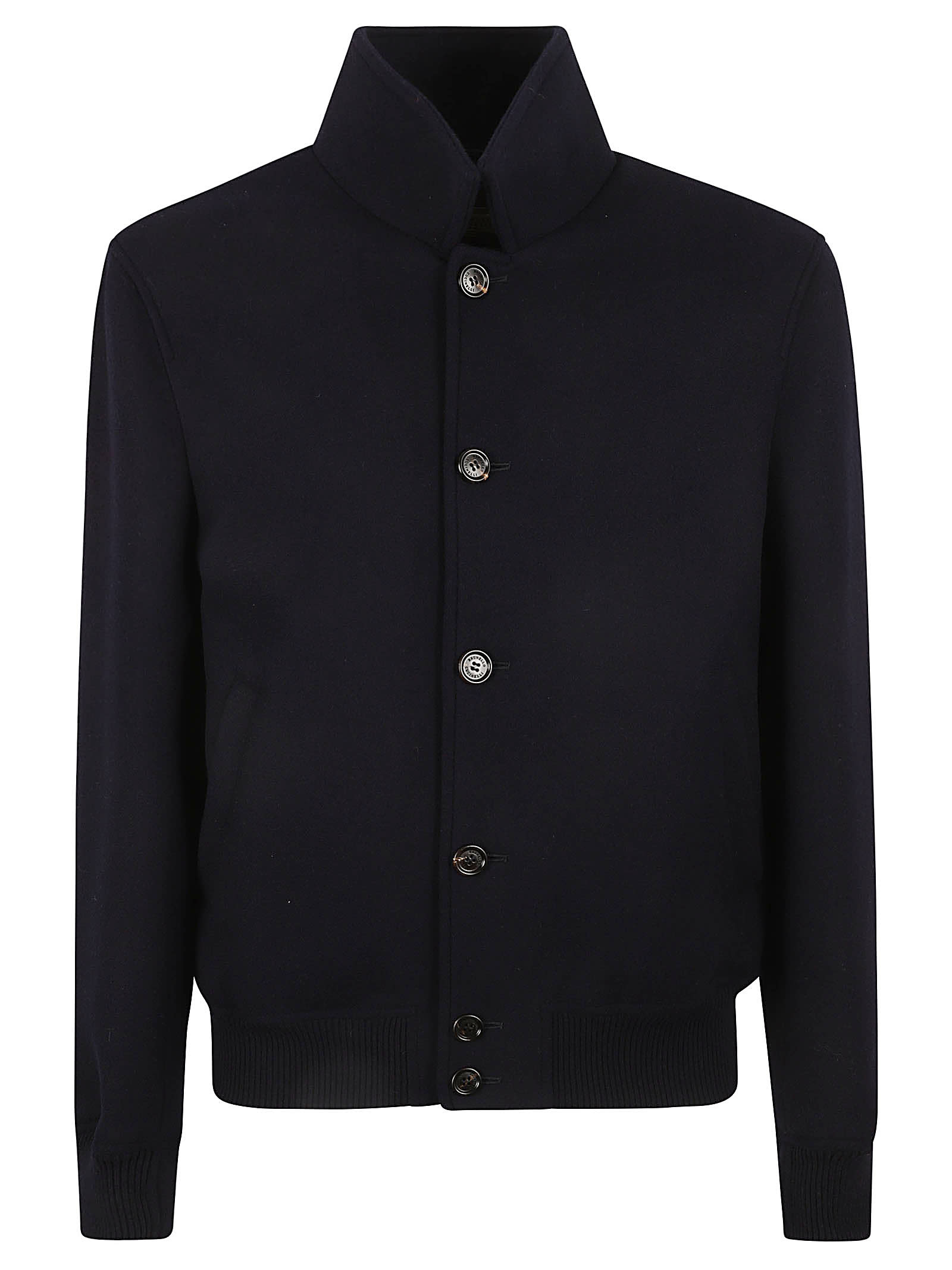 Shop Brunello Cucinelli Button Classic Jacket In Blue