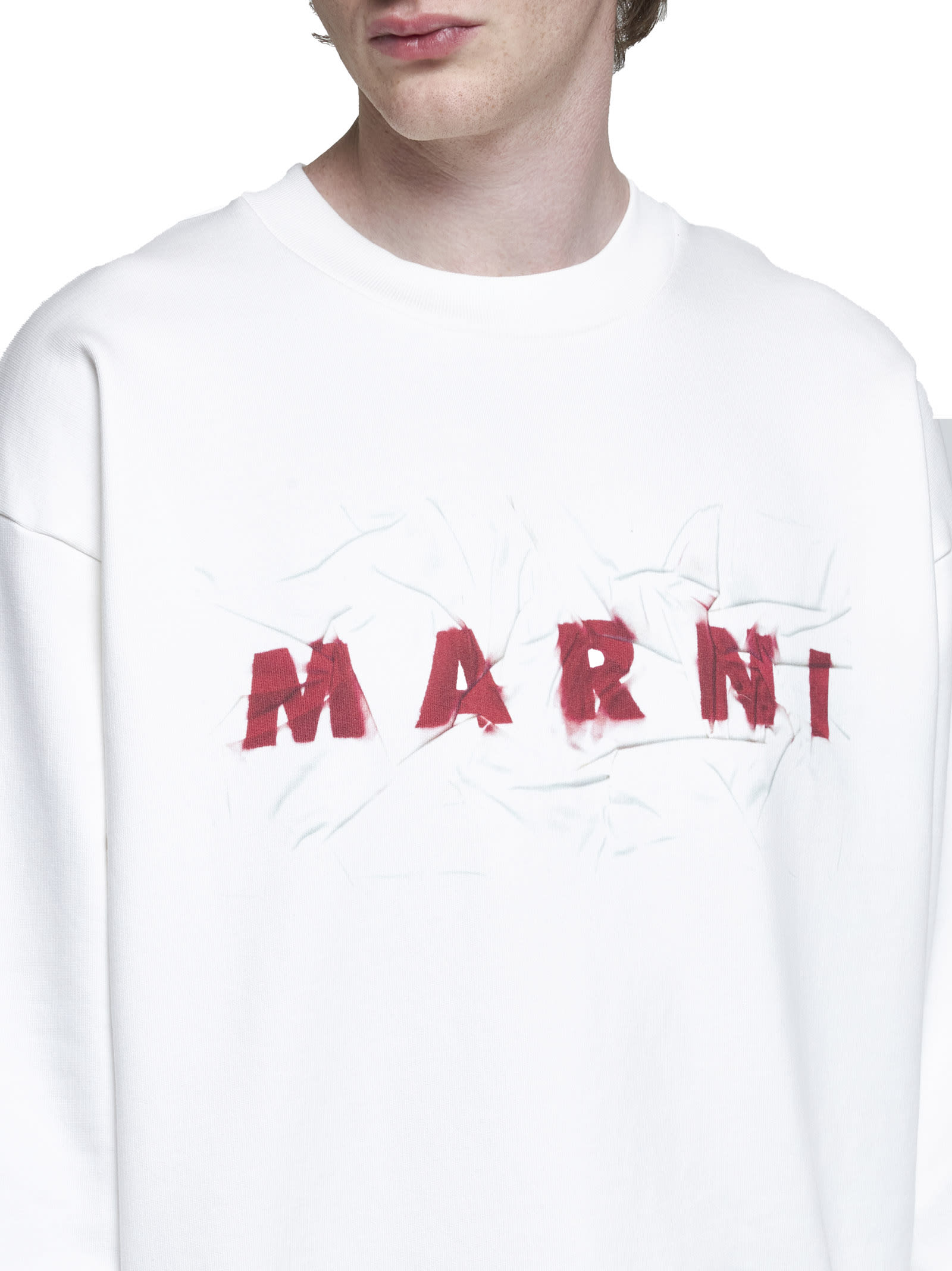 Shop Marni Sweater In Natural White