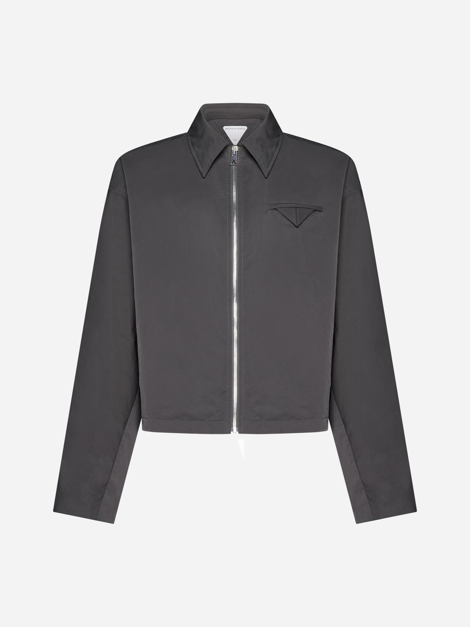 Viscose And Silk-blend Zip-up Jacket