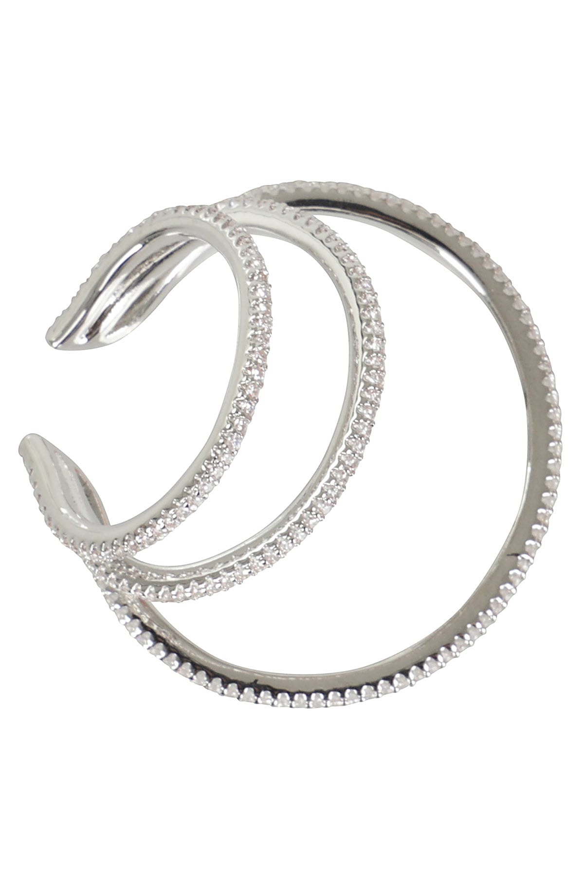 Shop Federica Tosi Ear Cuff Jade In Silver