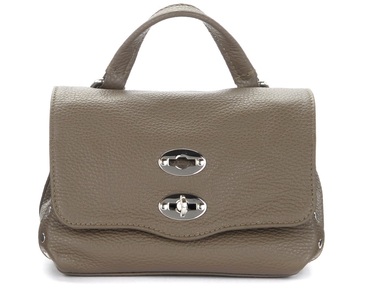 Zanellato Postina Daily Baby Bag In Clay Coloured Grained Leather