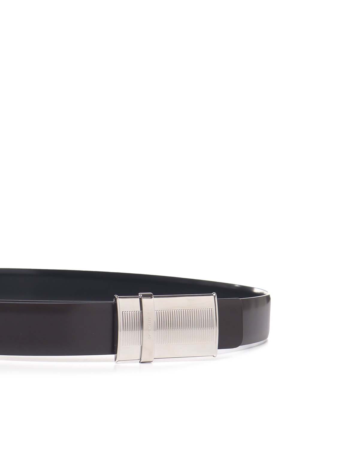Shop Ferragamo Leather Belt In Brown-black