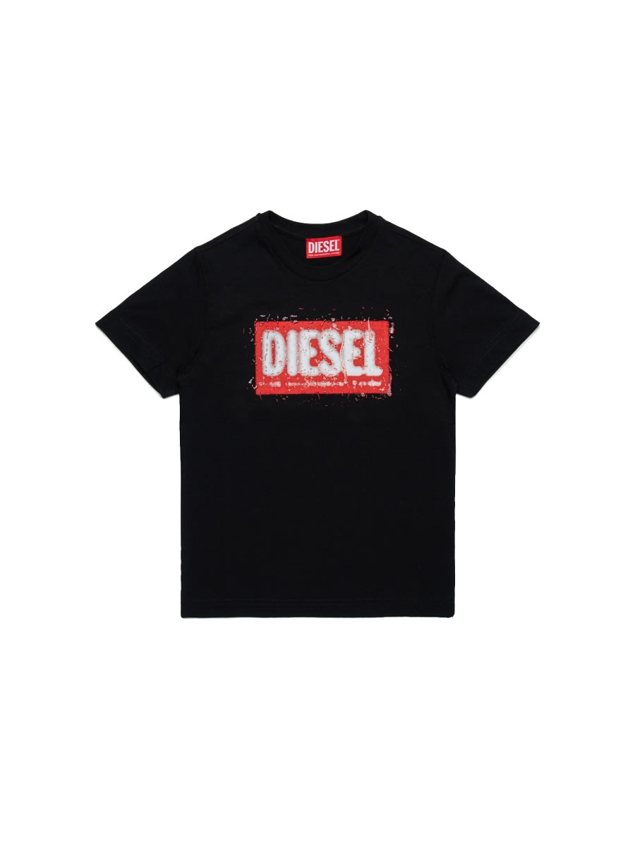 Diesel Tadjustq10 T-shirt In Black