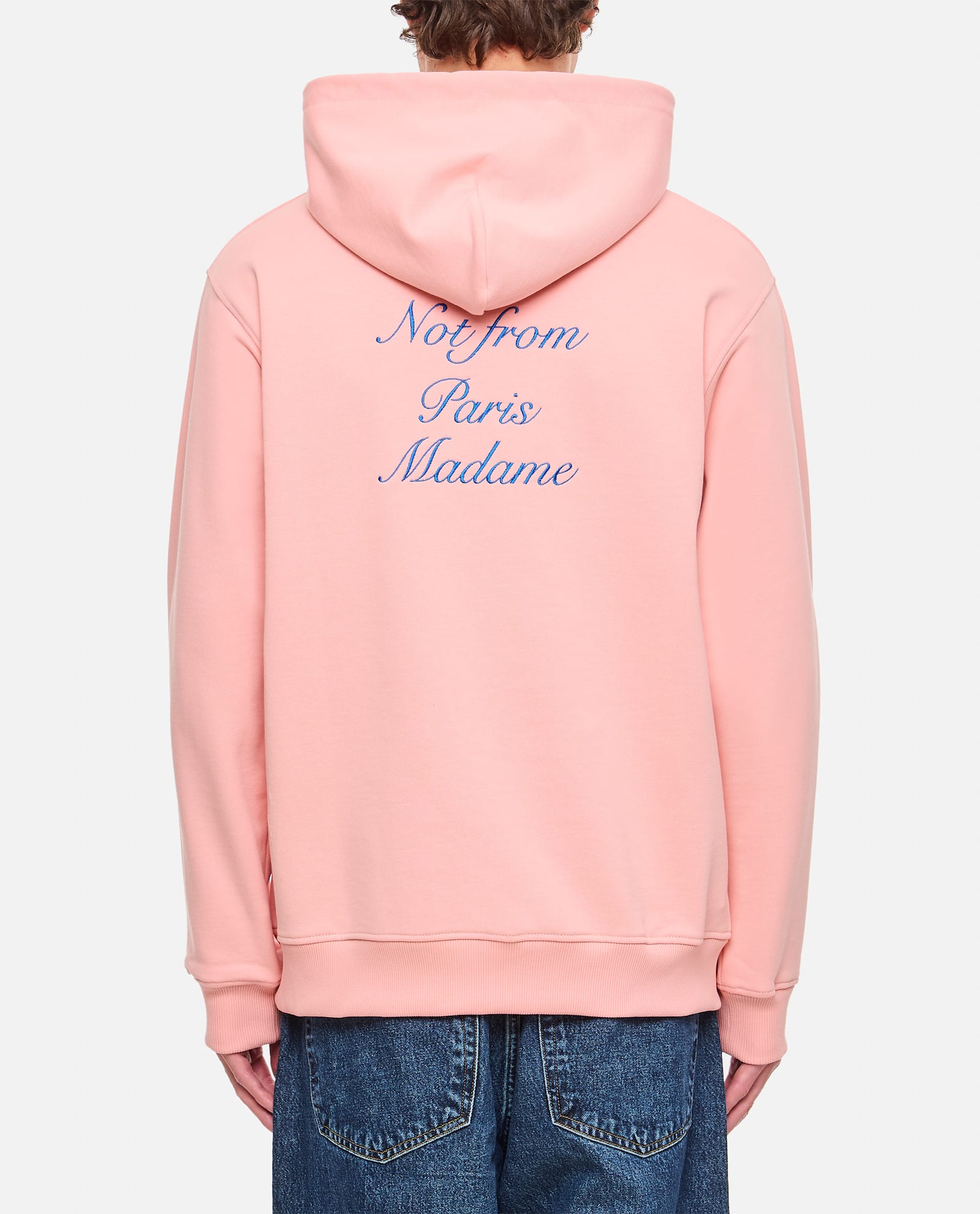 Drôle De Monsieur Drole De Monsieur Le Hoodie Slogan Cursive In Light Pink