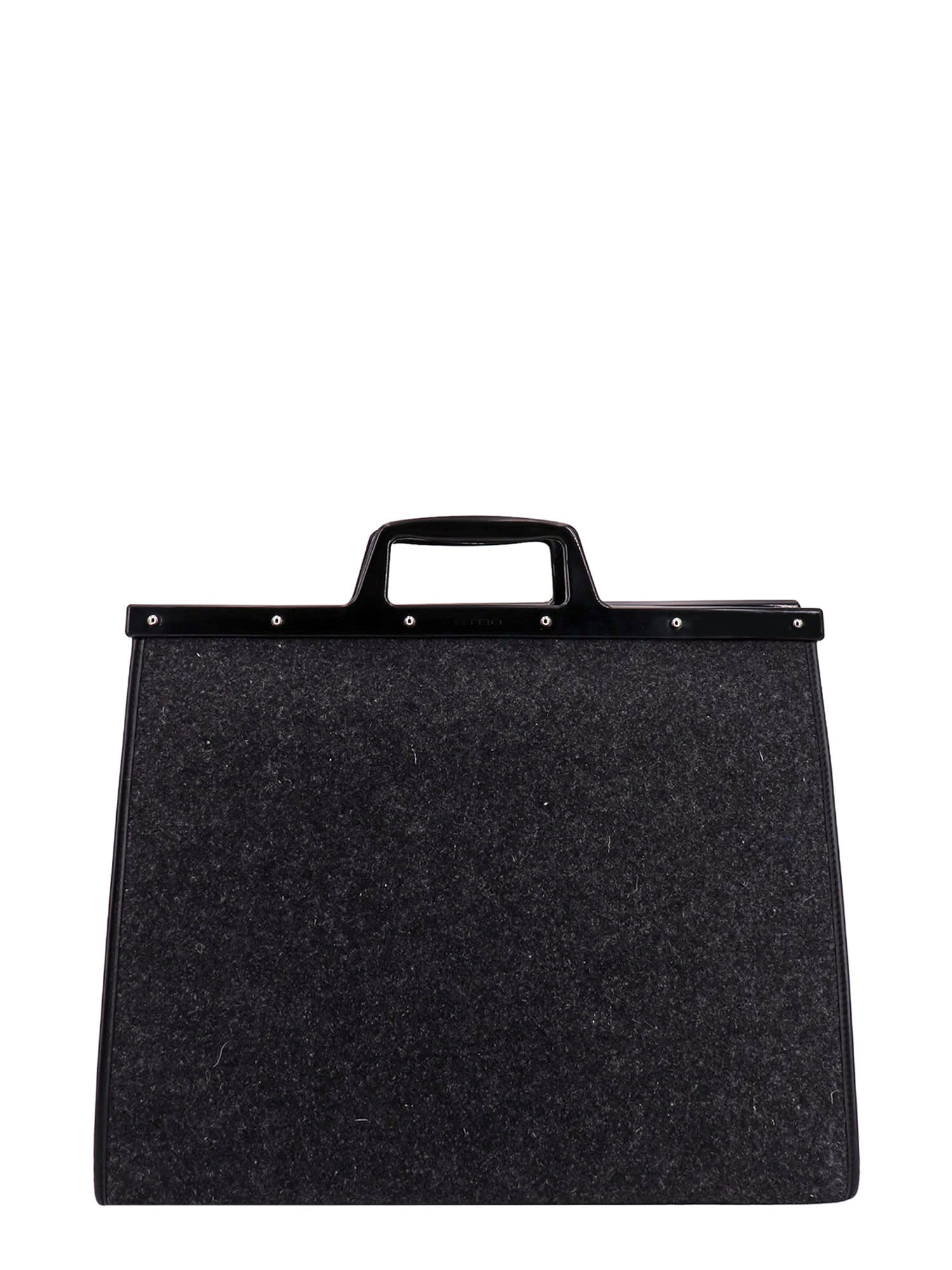 Shop Etro Handbag In Grey