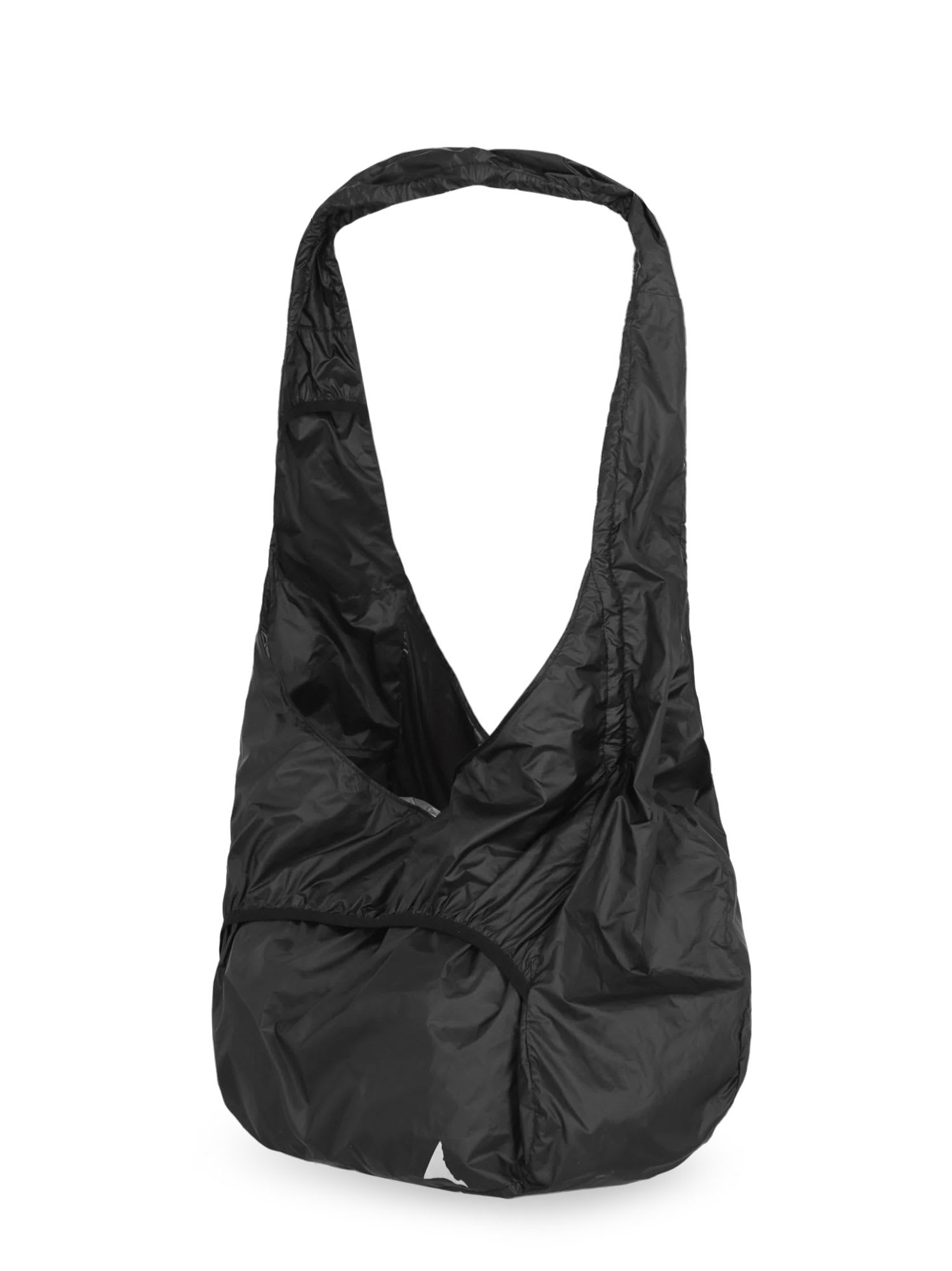 Roa Packable Nylon Knot Shoulder Bag In Black