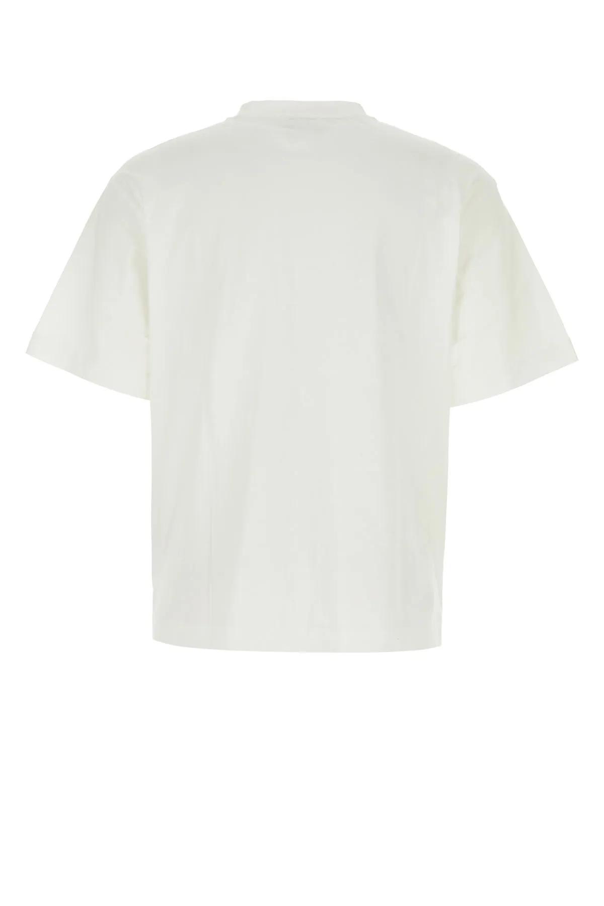 Shop Off-white White Cotton Oversize T-shirt In Bianco/nero