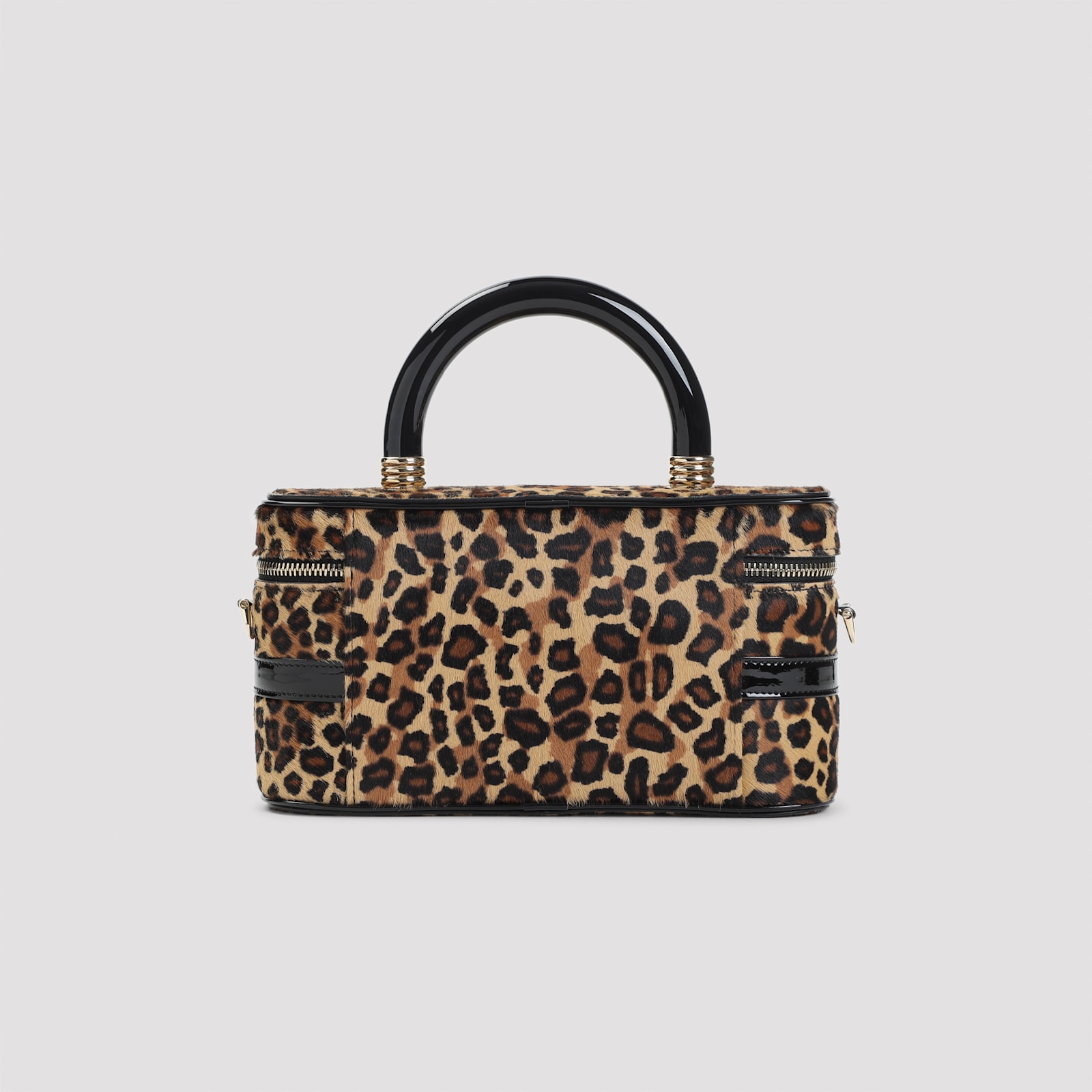 Roger Vivier Mini Vanity Bag With Top Handle And Strap In Neutral