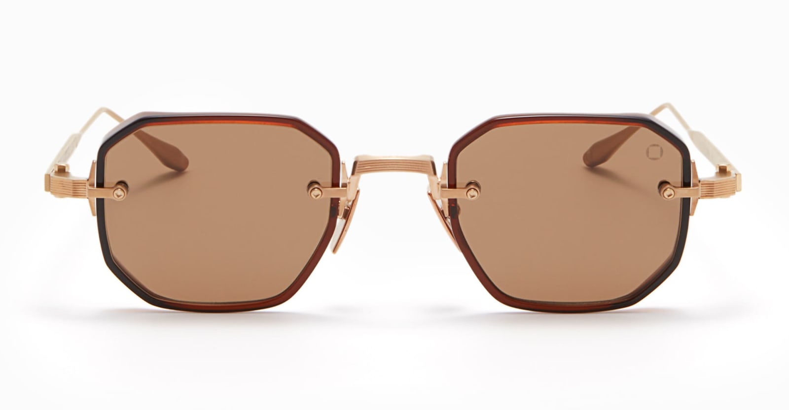Juno-two - Brushed Gold / Brown Crystal Sunglasses