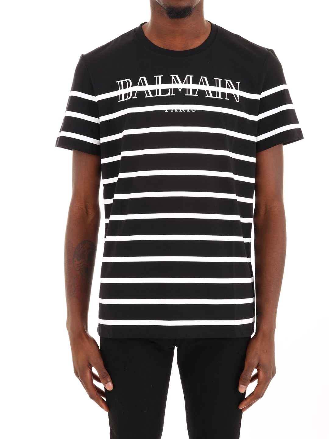 Balmain Balmain Stripes T-shirt Black - Black/white - 10827115 | italist