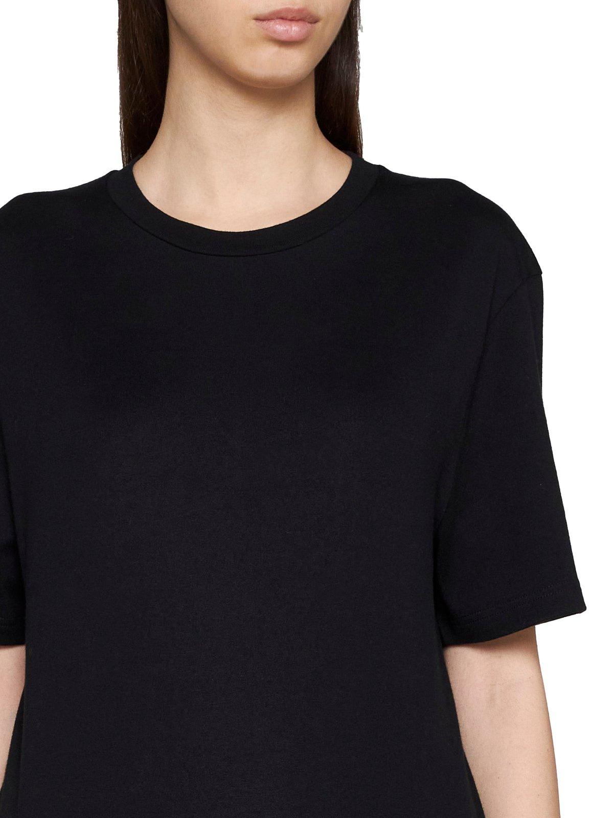 Shop Jil Sander Logo Printed Crewneck T-shirt In Nero