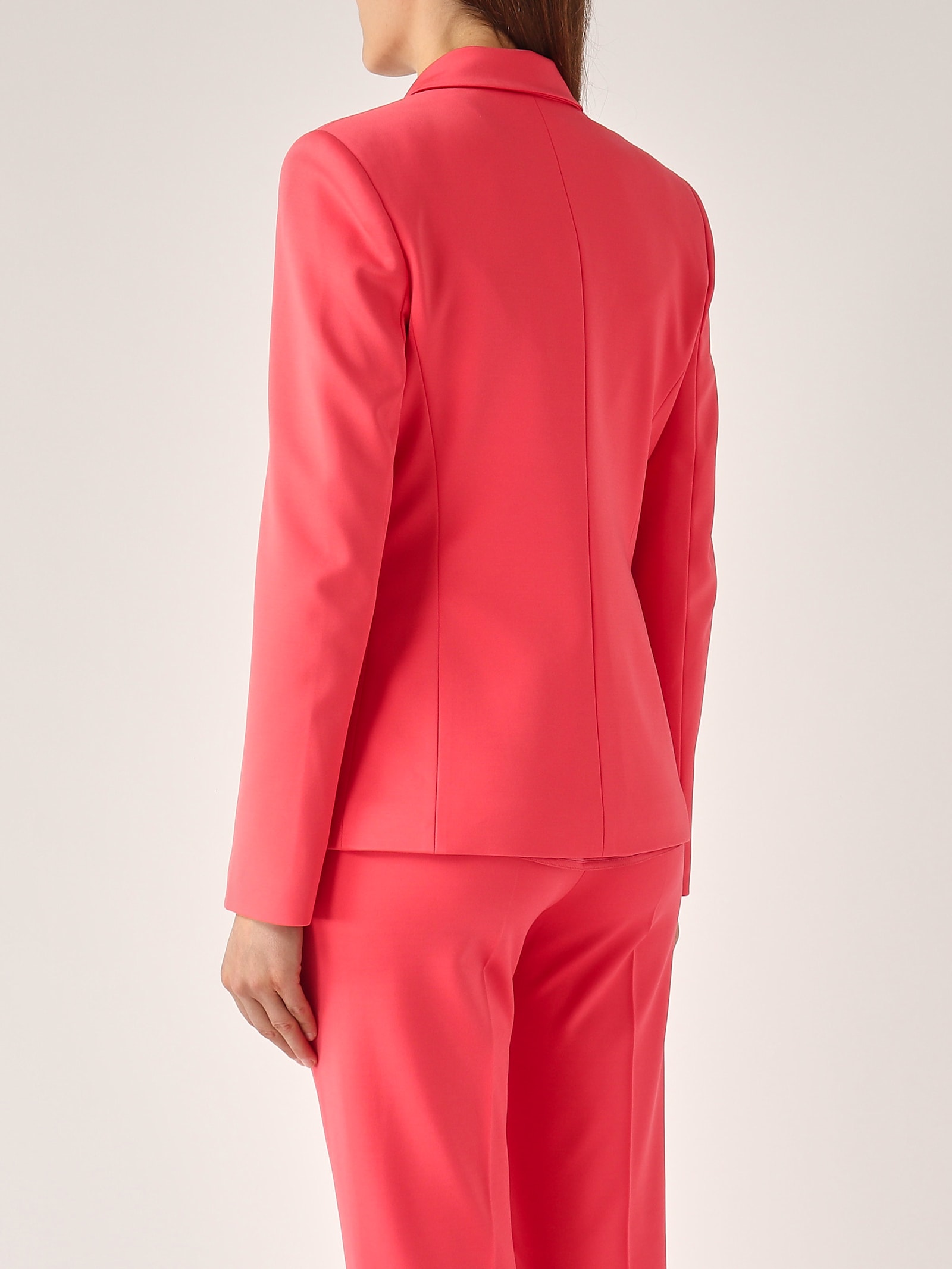 Pinko Alexia Giacca Punto Stoffa Scuba Blazer In Corallo