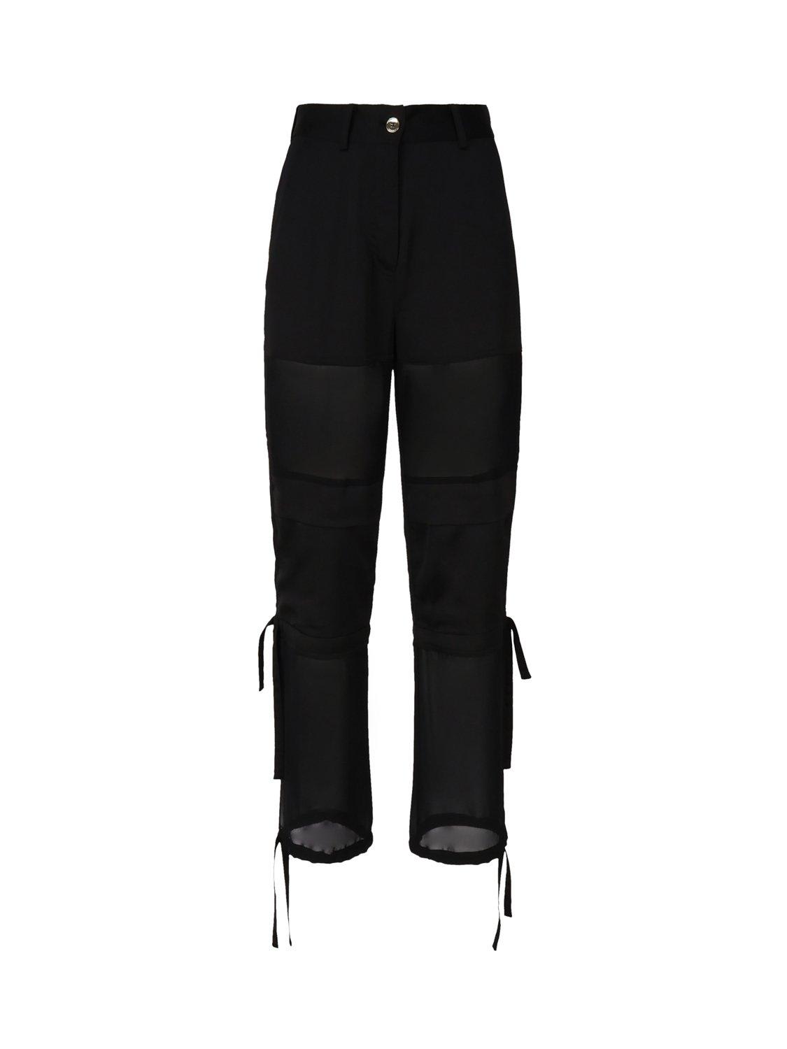 Georgette-crepe Mid-rise Cargo Trousers Pinko