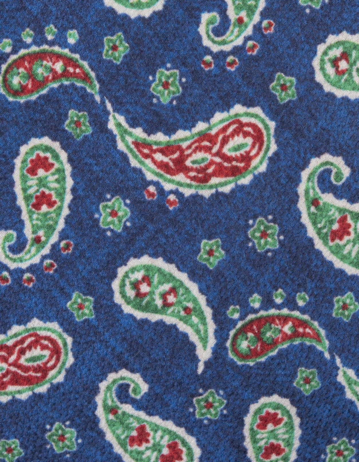 Shop Kiton Blue Silk Tie With Paisley Pattern