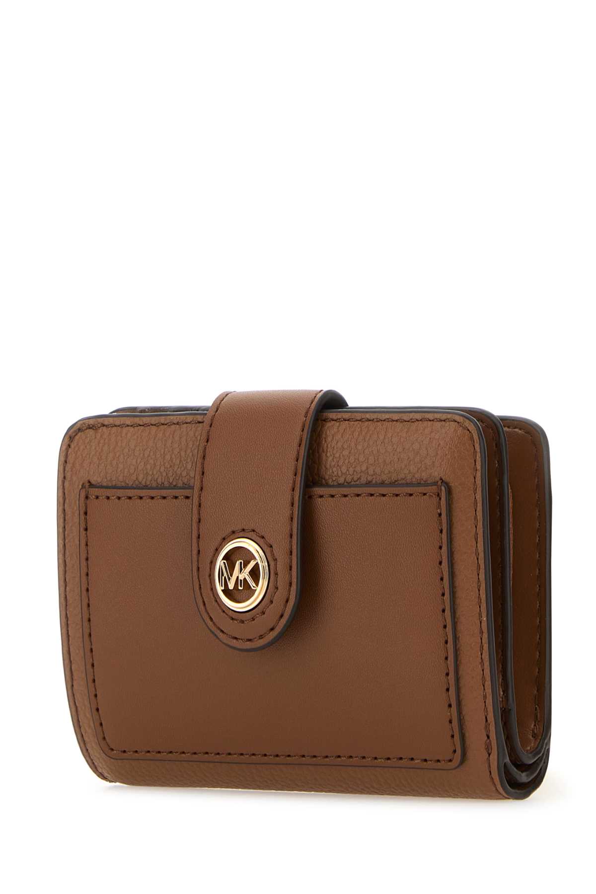 Michael Kors Camel Leather Wallet In Luggage