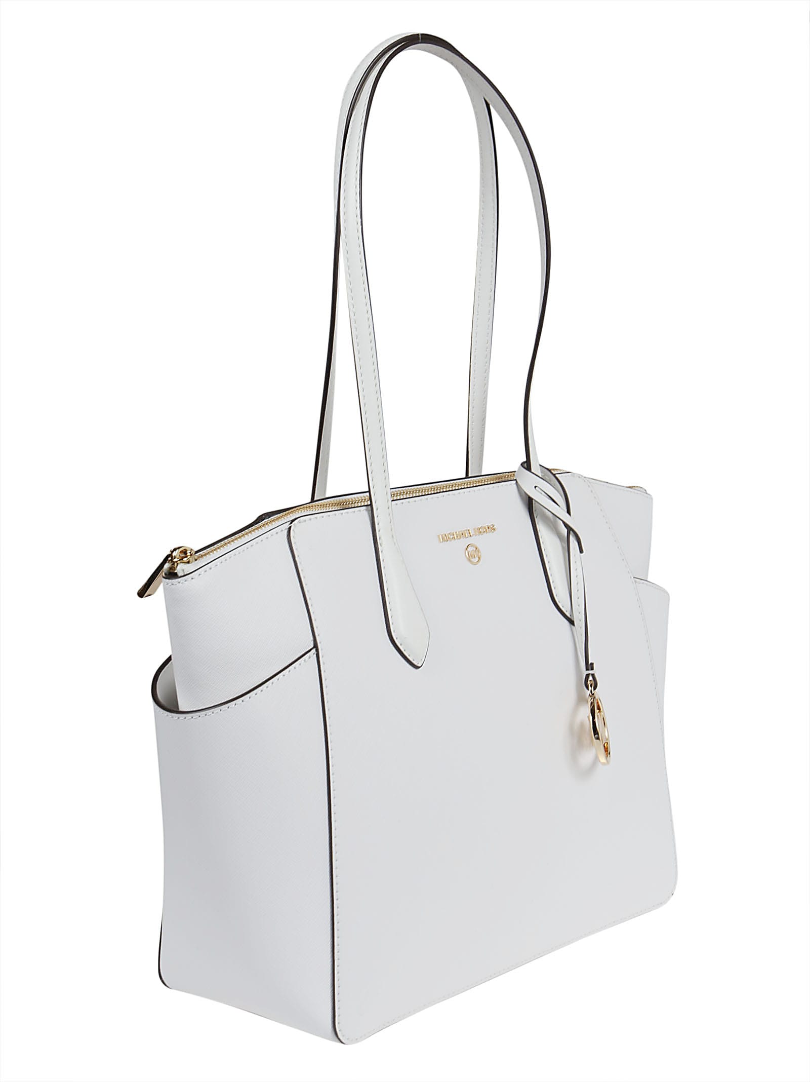 Michael Kors Marylin - Saffiano Leather Tote Bag In Optic White