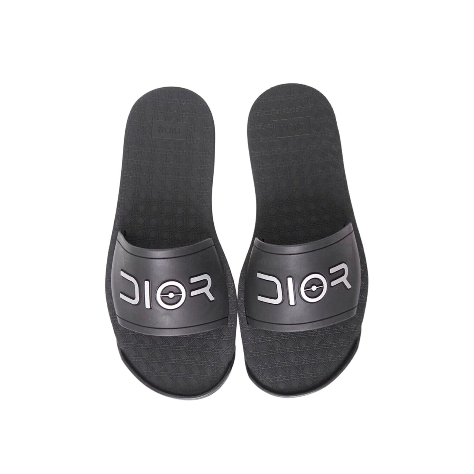 Shop Dior Alpha Rubber Slide In Black