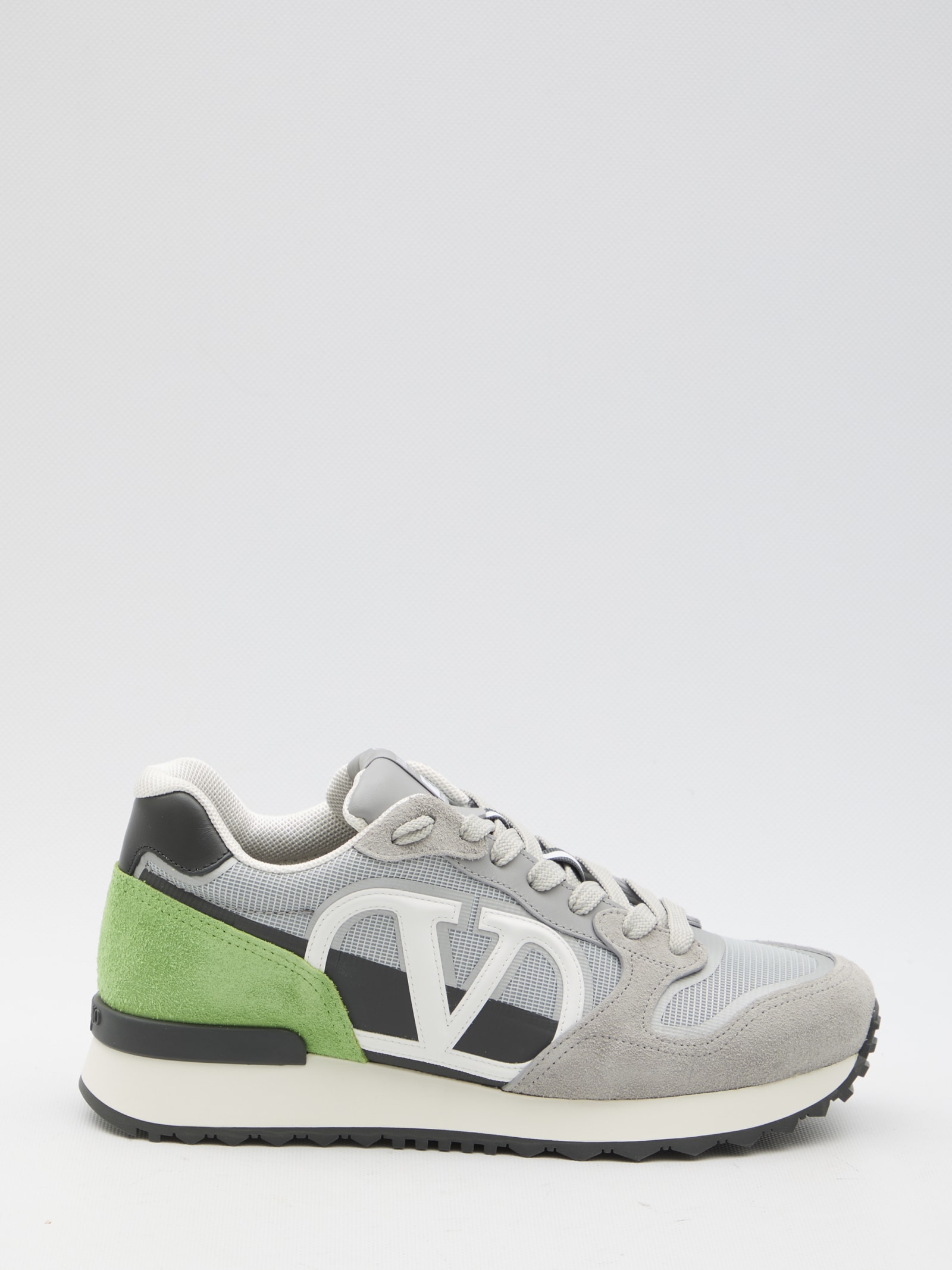 Shop Valentino Vlogo Pace Sneakers In Grey