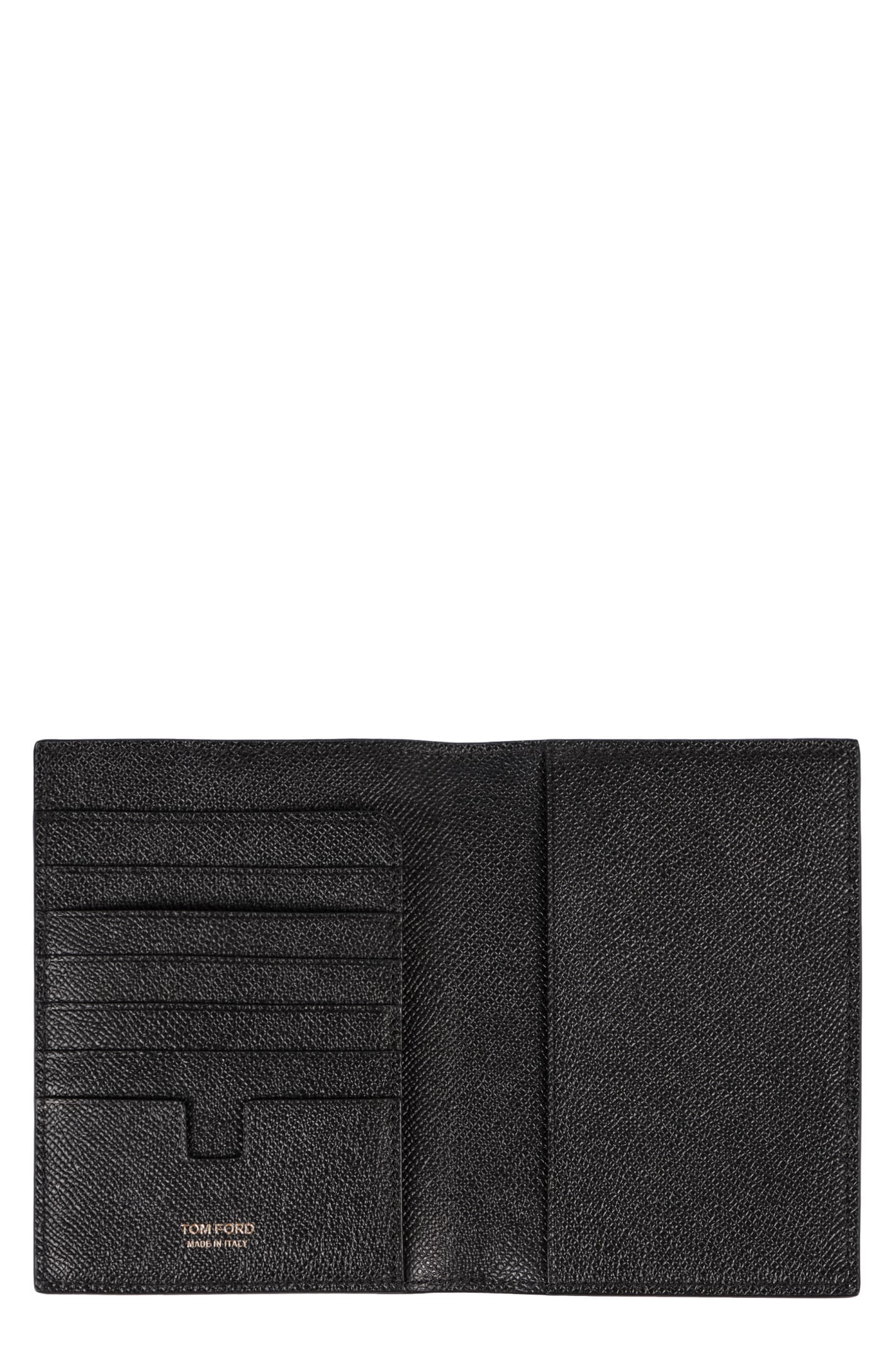 Shop Tom Ford Leather Bi-fold Wallet In Black