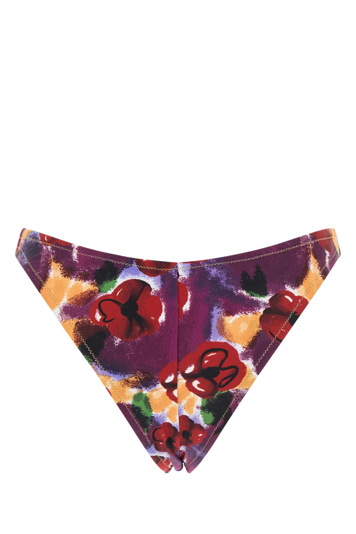 REINA OLGA PRINTED STRETCH NYLON BRIGITTE BIKINI BOTTOM
