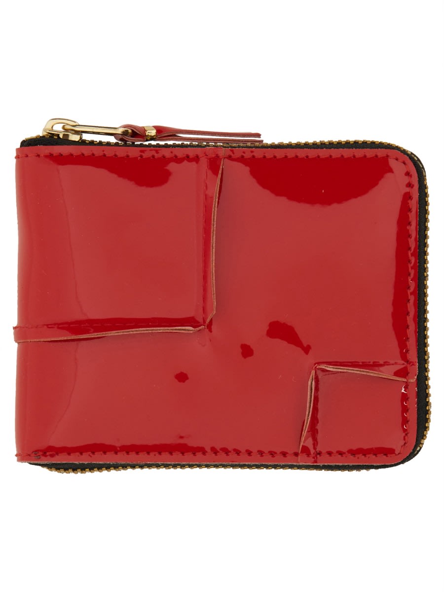 Comme Des Garçons Reversed Herm Wallet In Red